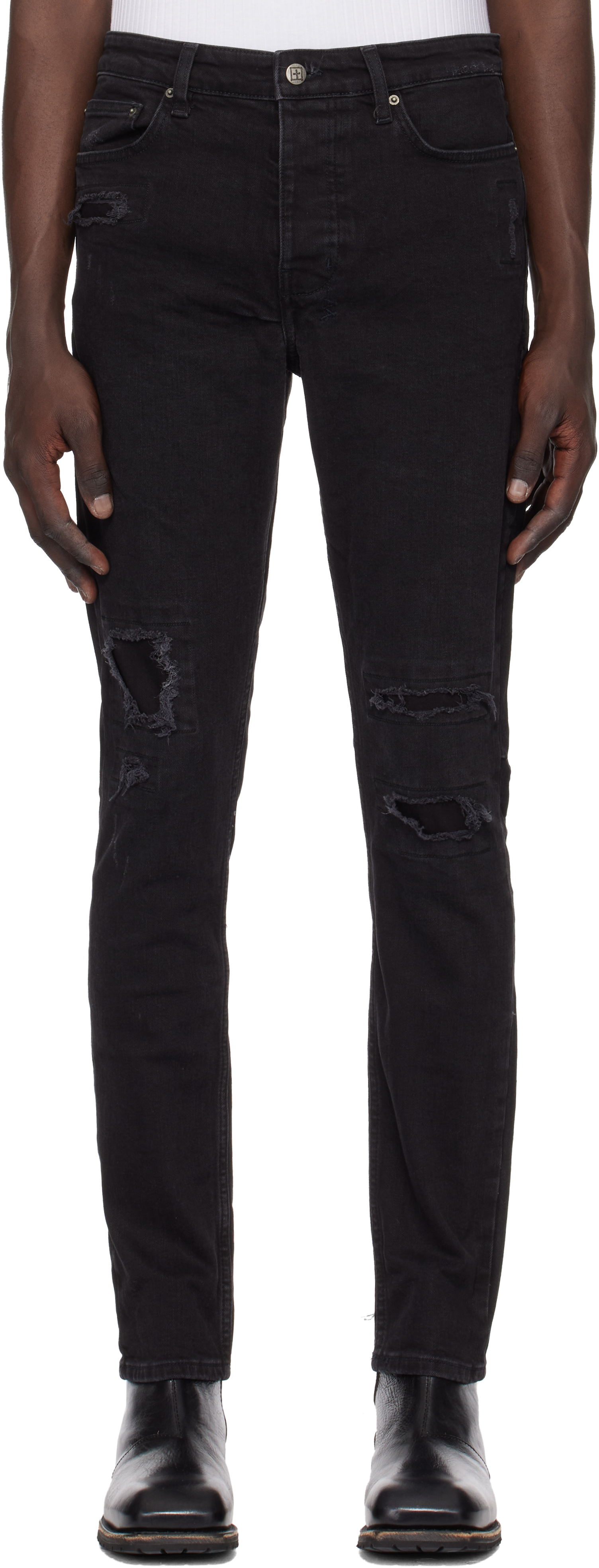 Ksubi: Black Chitch Boneyard Jeans | SSENSE Ksubi: Black Chitch Boneyard Jeans | SSENSE