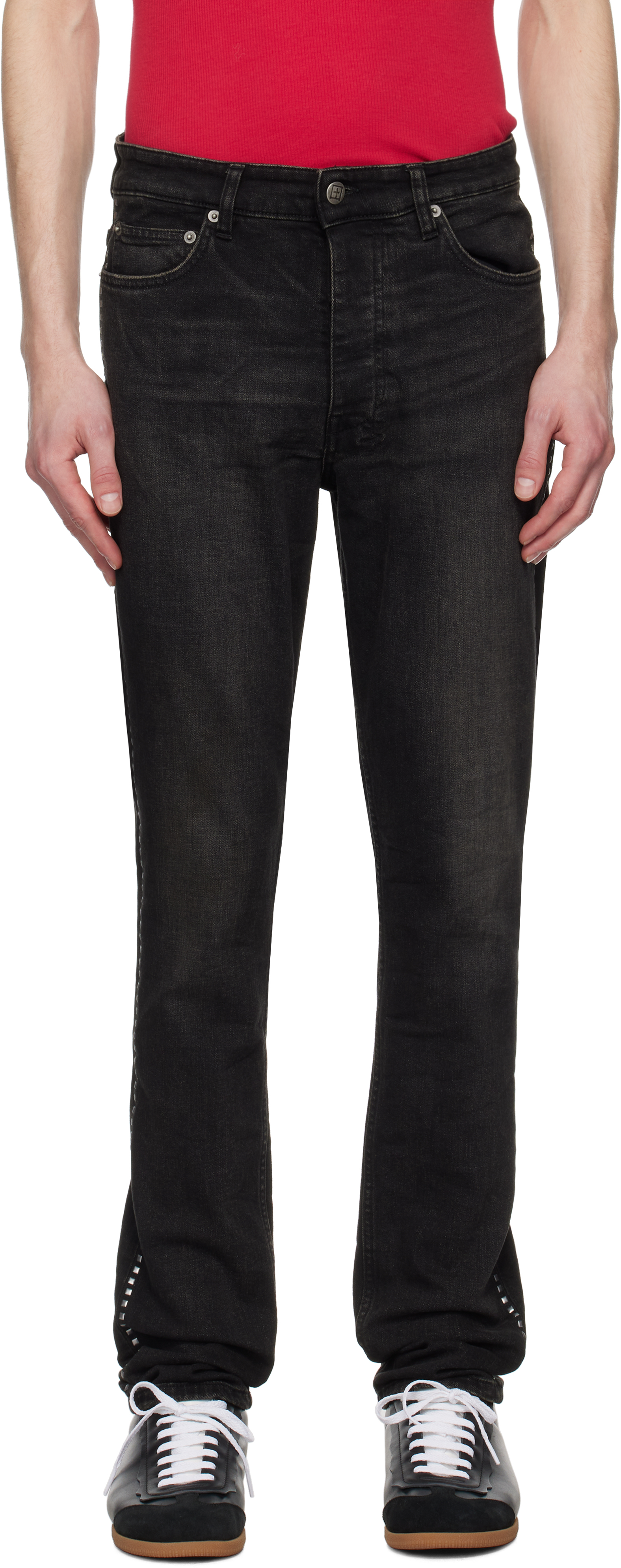 Black Chitch Tarr Studded Jeans by Ksubi on Sale