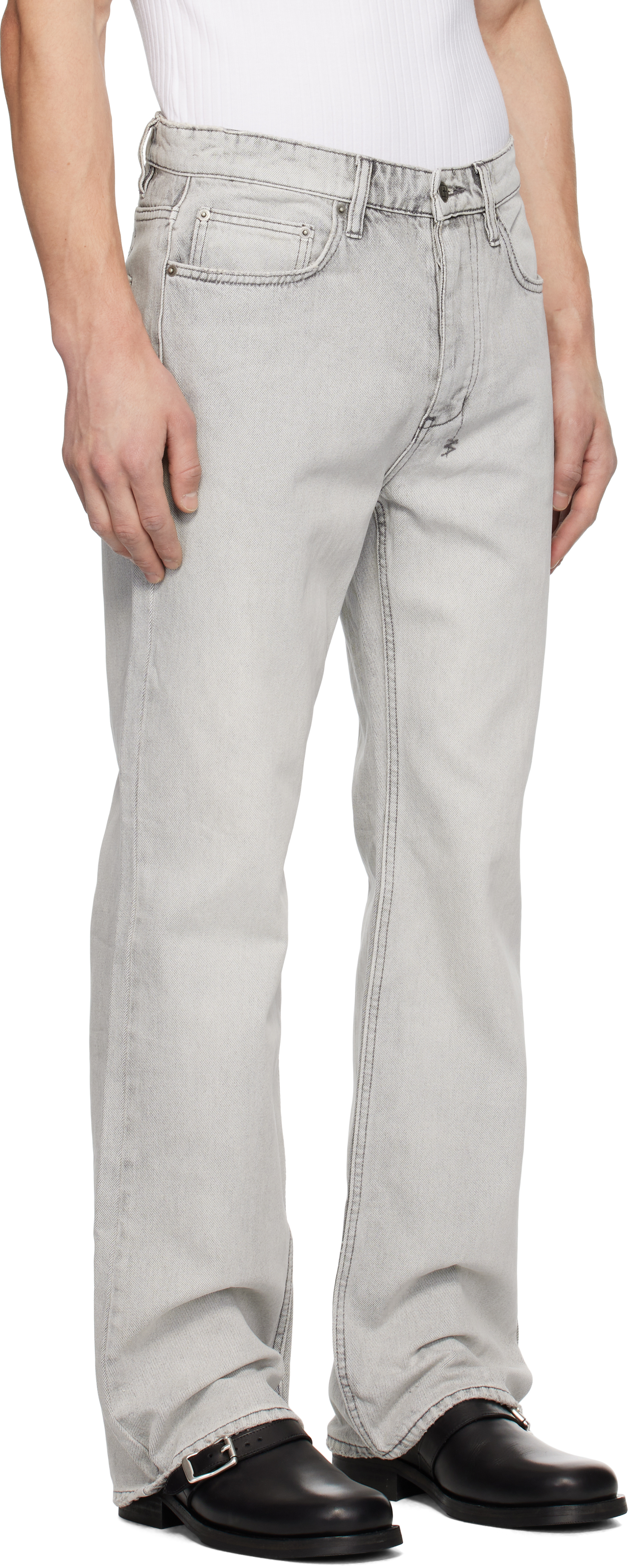 Shop Ksubi White Bronko Snow Jeans