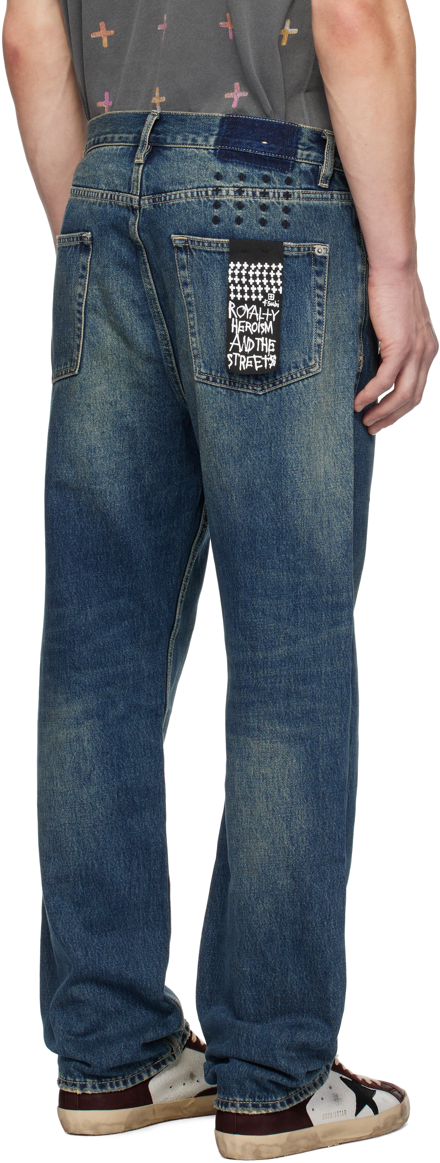Shop Ksubi Blue Anti K Gasoline Jeans In Denim