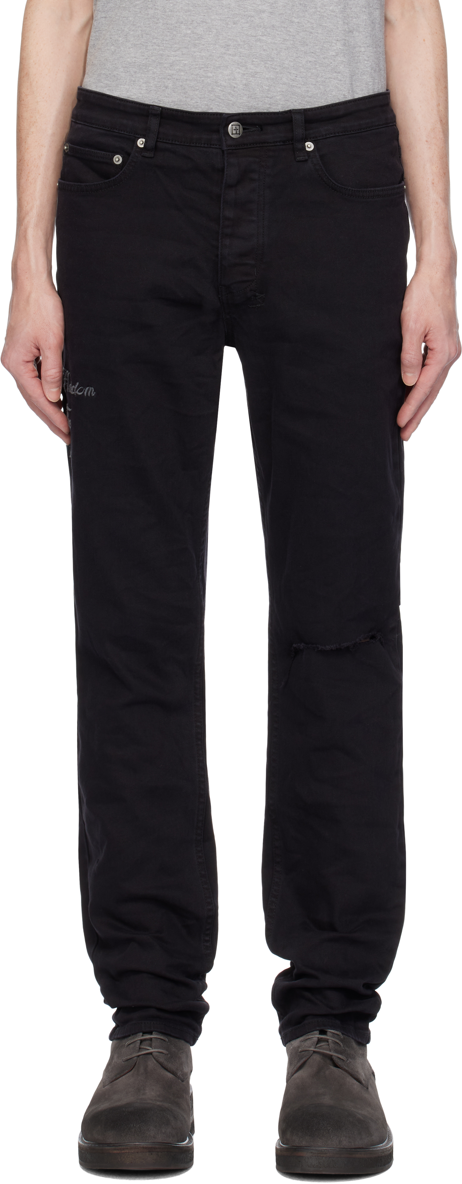 Black Chitch Ghosted Lock Up Jeans