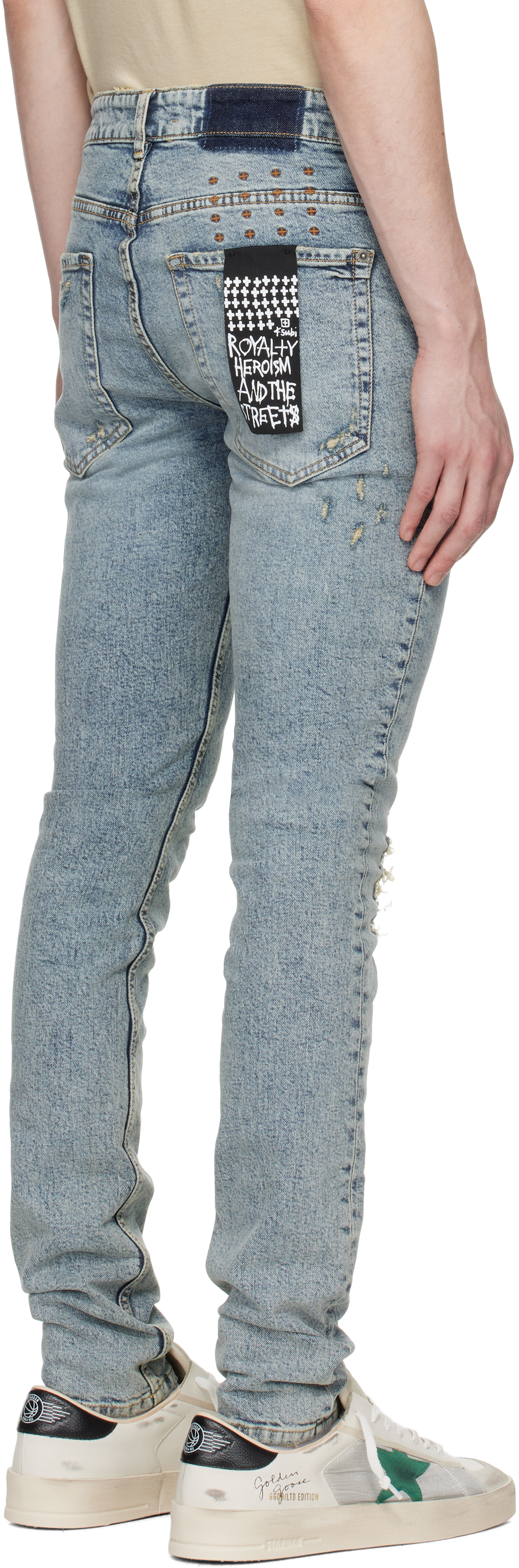 Shop Ksubi Blue Van Winkle Jeans In Denim