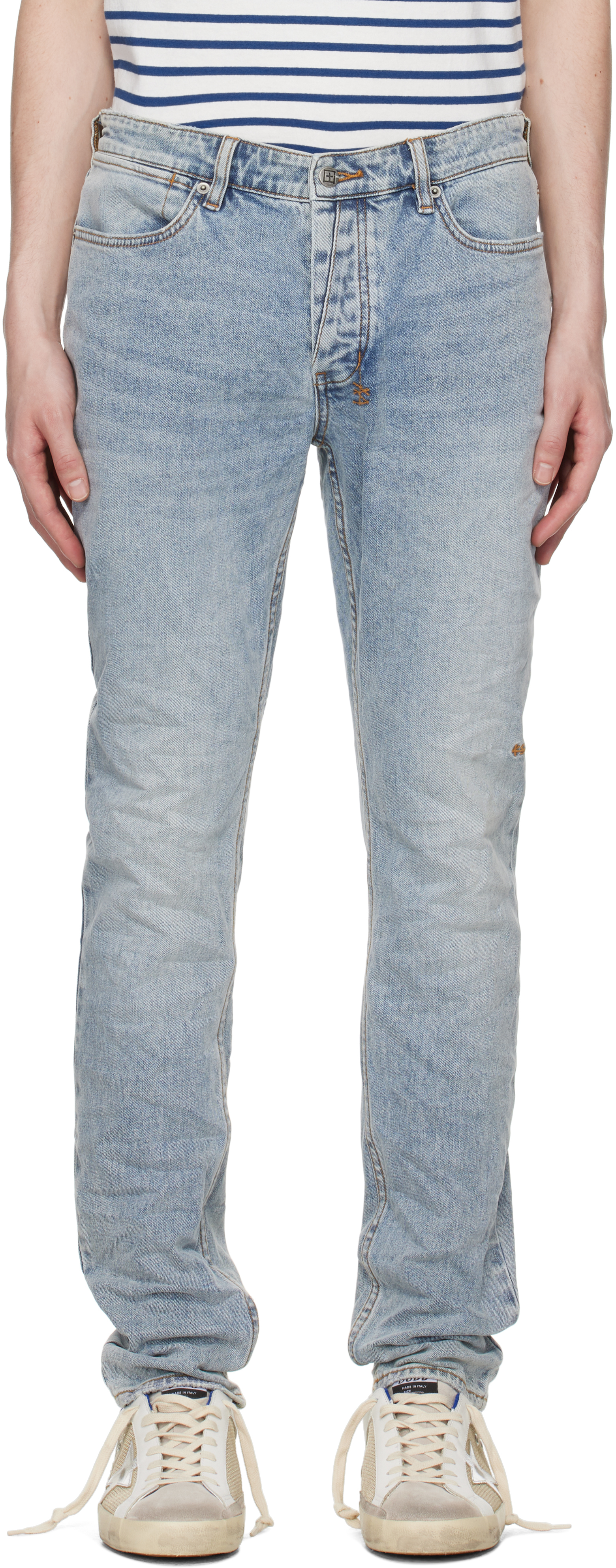 Shop Ksubi Blue Van Winkle Jeans In Denim
