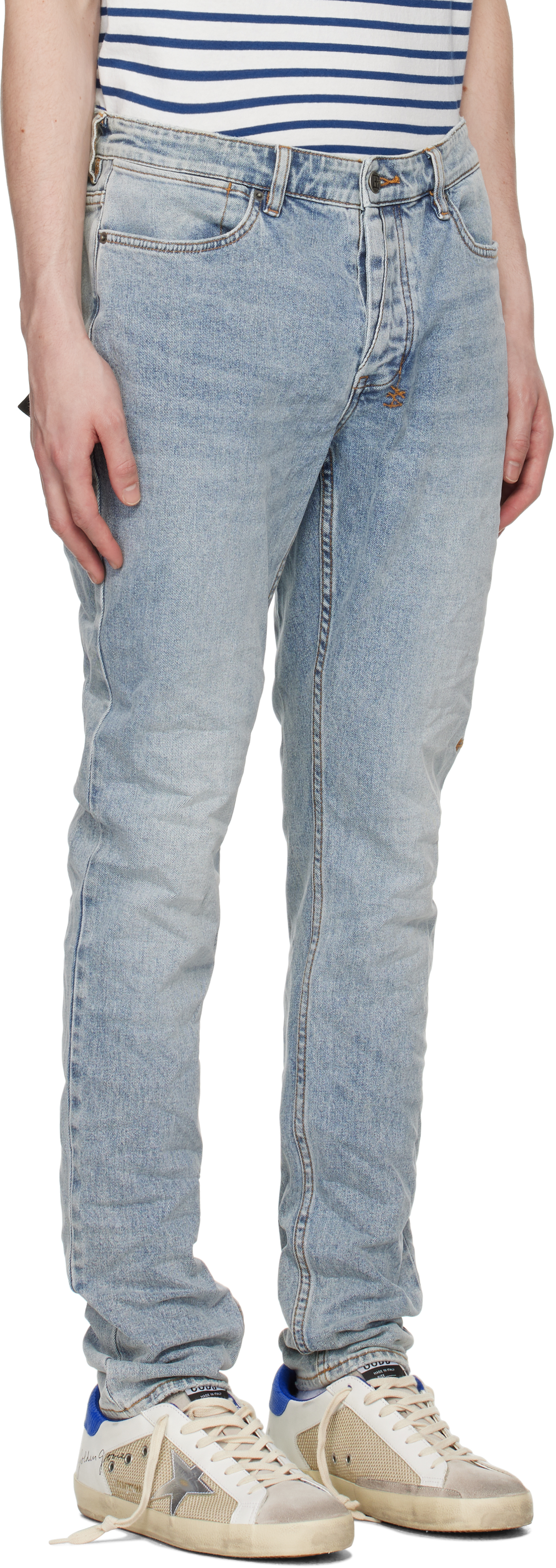 Shop Ksubi Blue Van Winkle Jeans In Denim