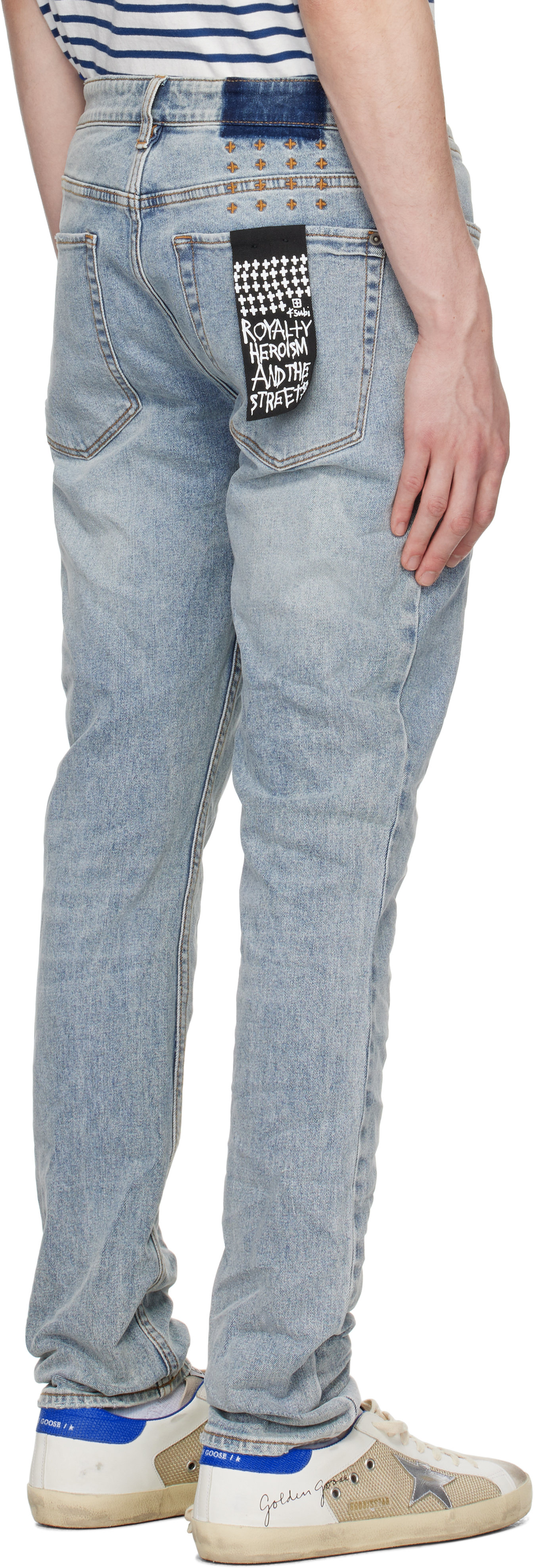 Shop Ksubi Blue Van Winkle Jeans In Denim
