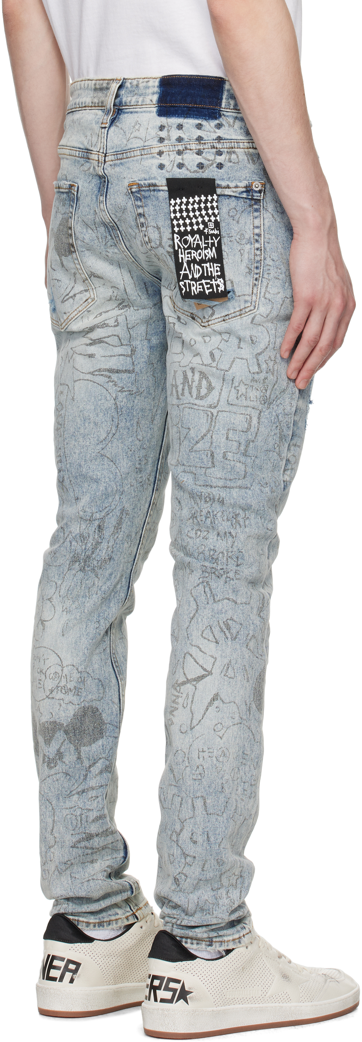 Shop Ksubi Blue Van Winkle Jeans In Denim