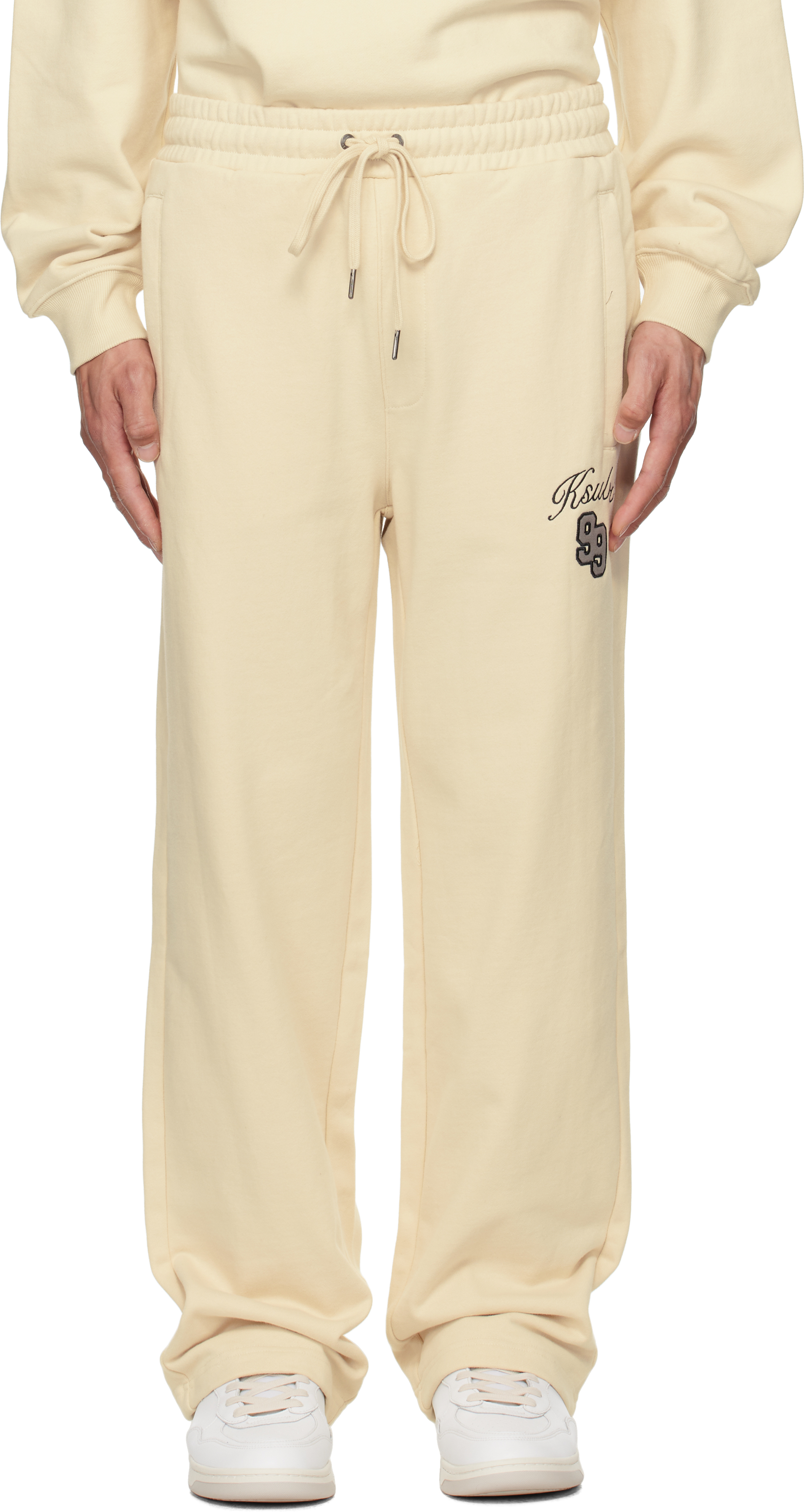 KSUBI BEIGE PLAYOFF SYNTHESIS SWEATPANTS