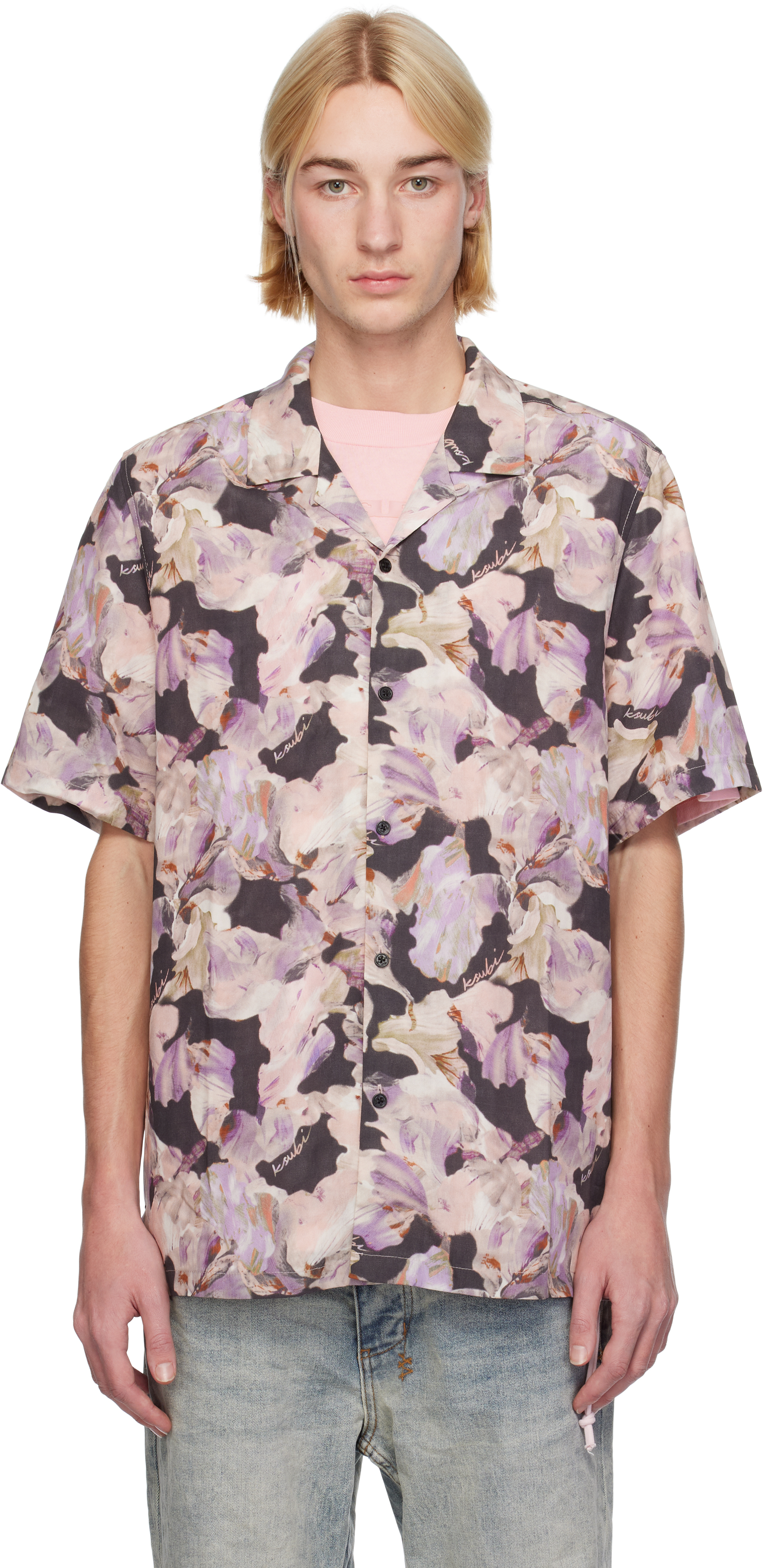 Purple & Gray Painted Resort Shirt