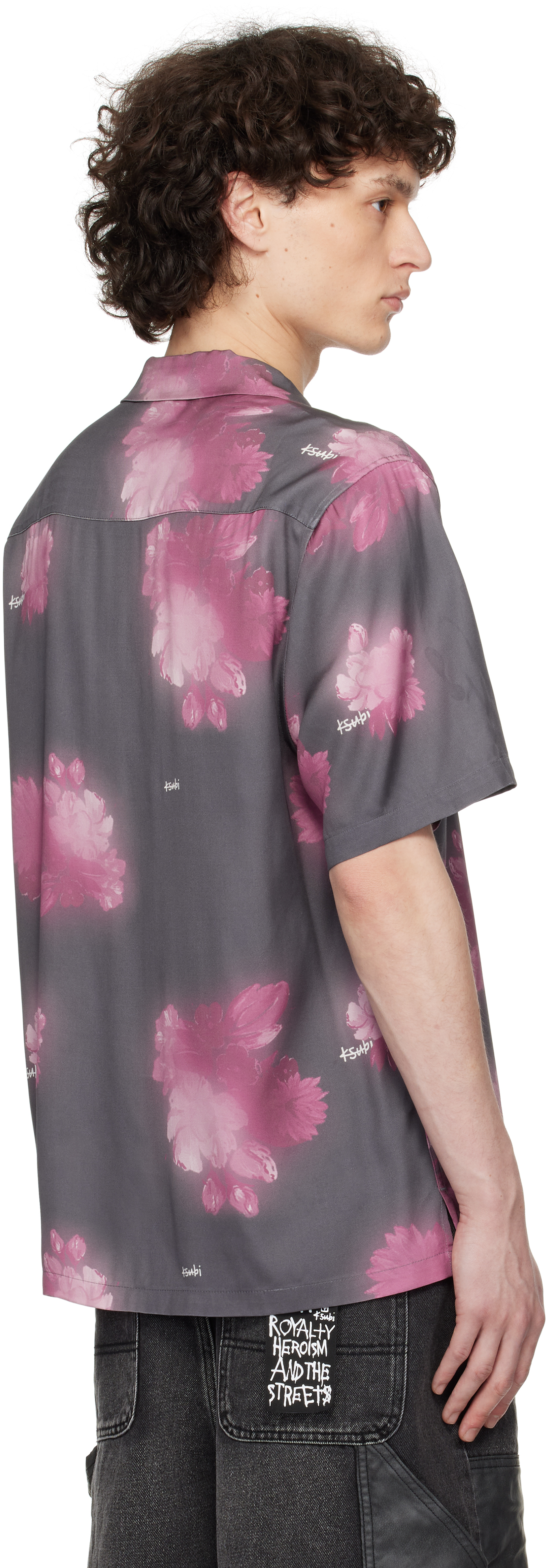 Shop Ksubi Gray & Pink Cursed Resort S/s Shirt In Black