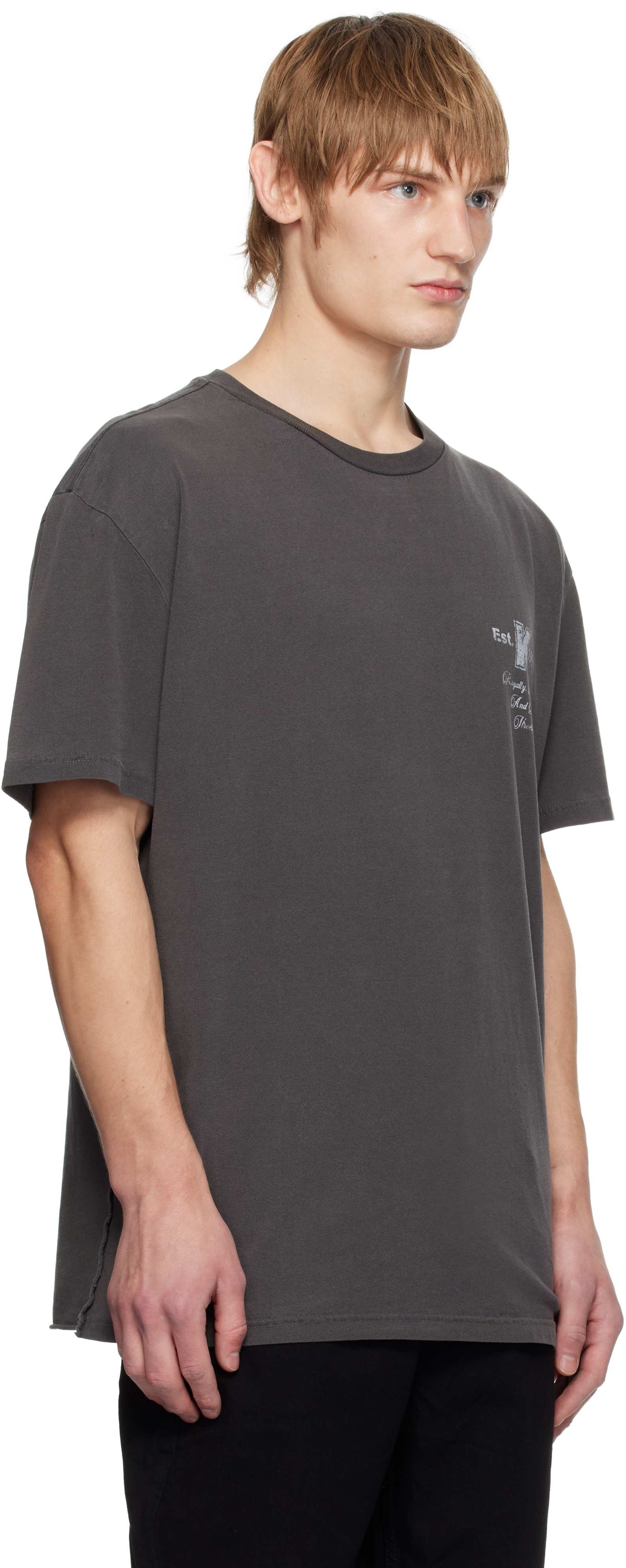Shop Ksubi Black Lock Up Biggie Faded T-shirt