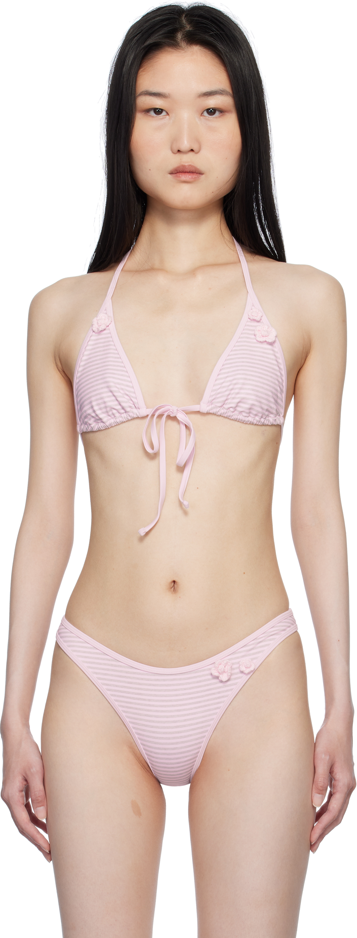 Pink Paradise Micro Halter Bikini Top