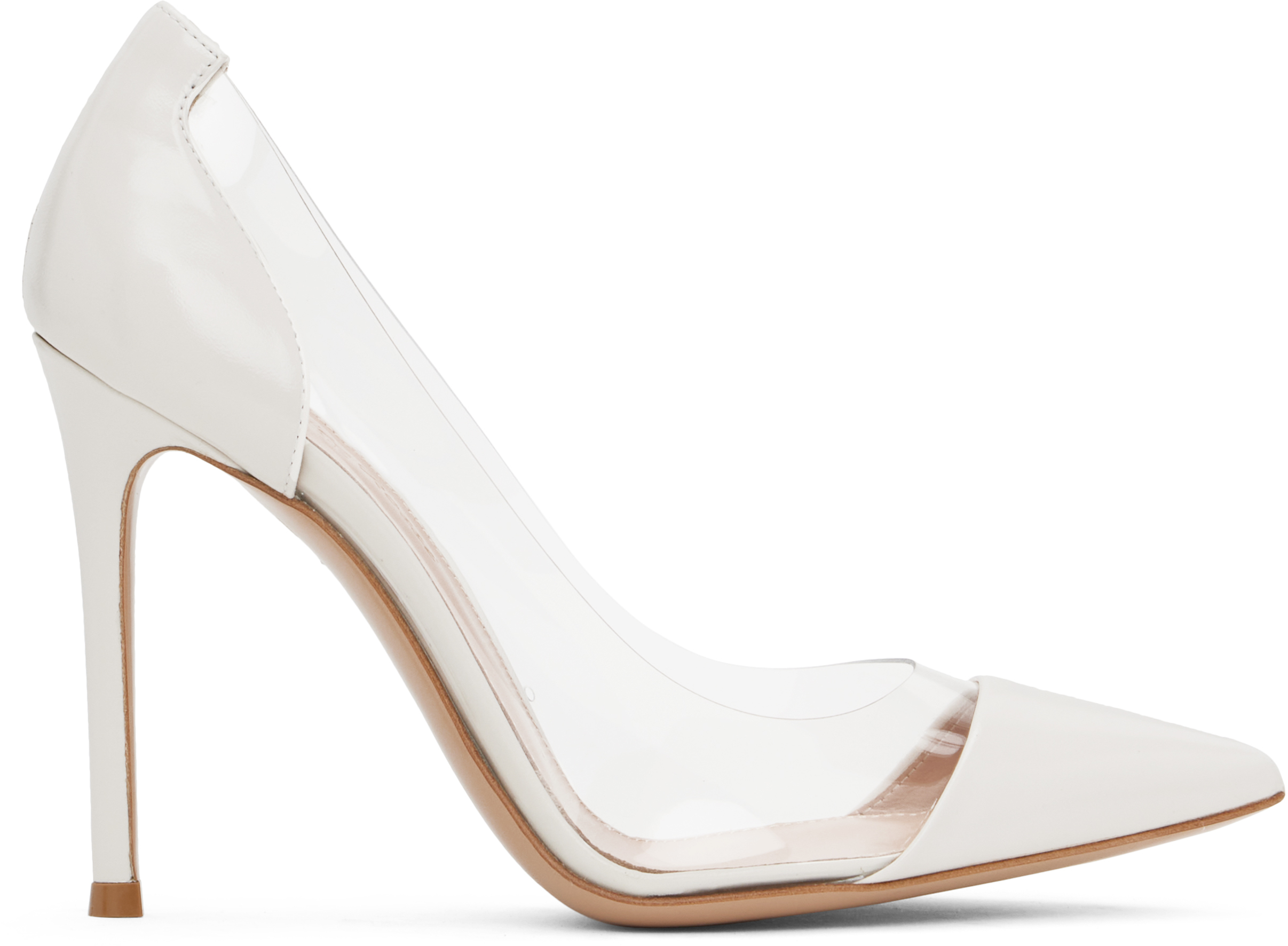 【関税込み】Gianvito Rossi オフホワイト Plexi ヒール Off-White Plexi Heels by Gianvito Rossi on Sale