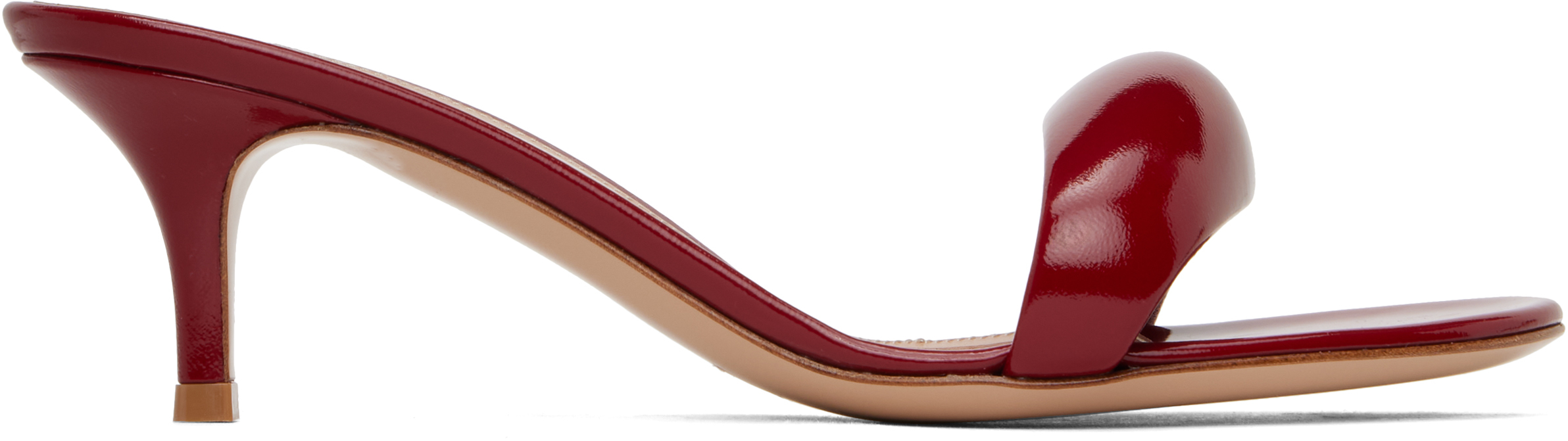 【関税込み】Gianvito Rossi レッド Bijoux 55 ミュール Red Bijoux 55 Mules by Gianvito Rossi on Sale
