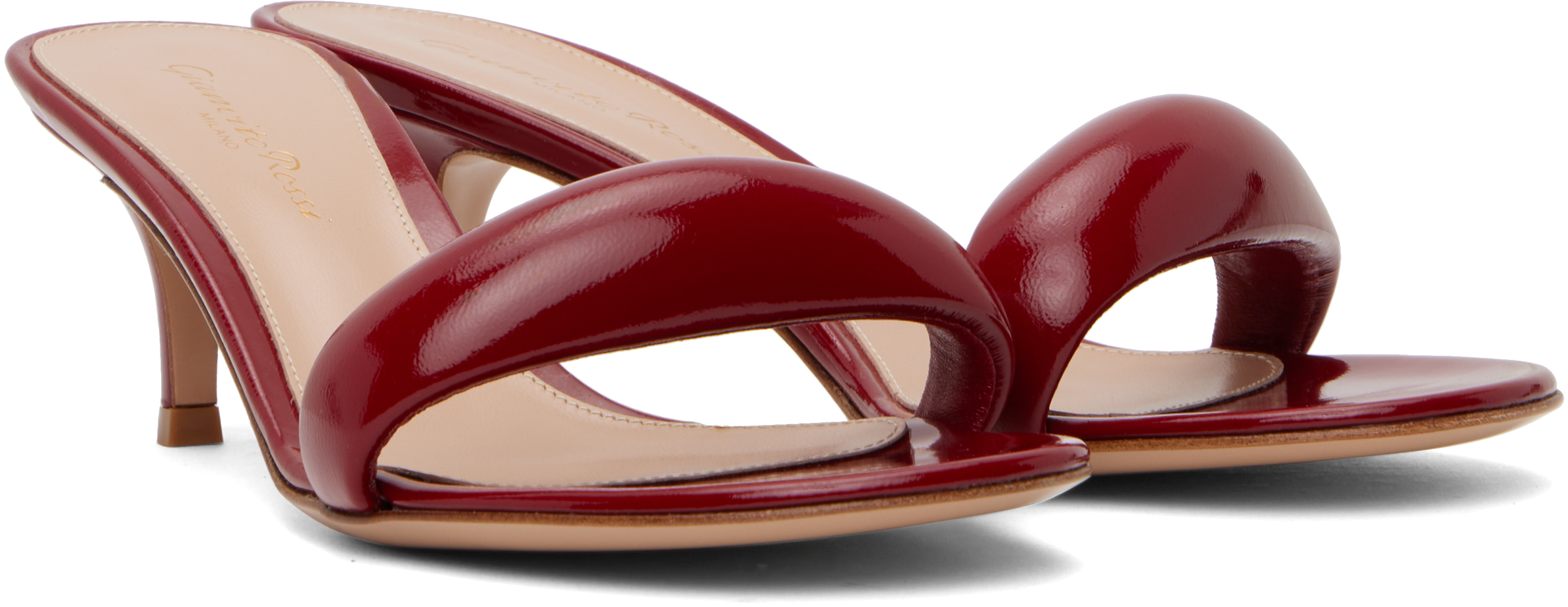 Gianvito Rossi Red Bijoux 55 Mules In Rouge