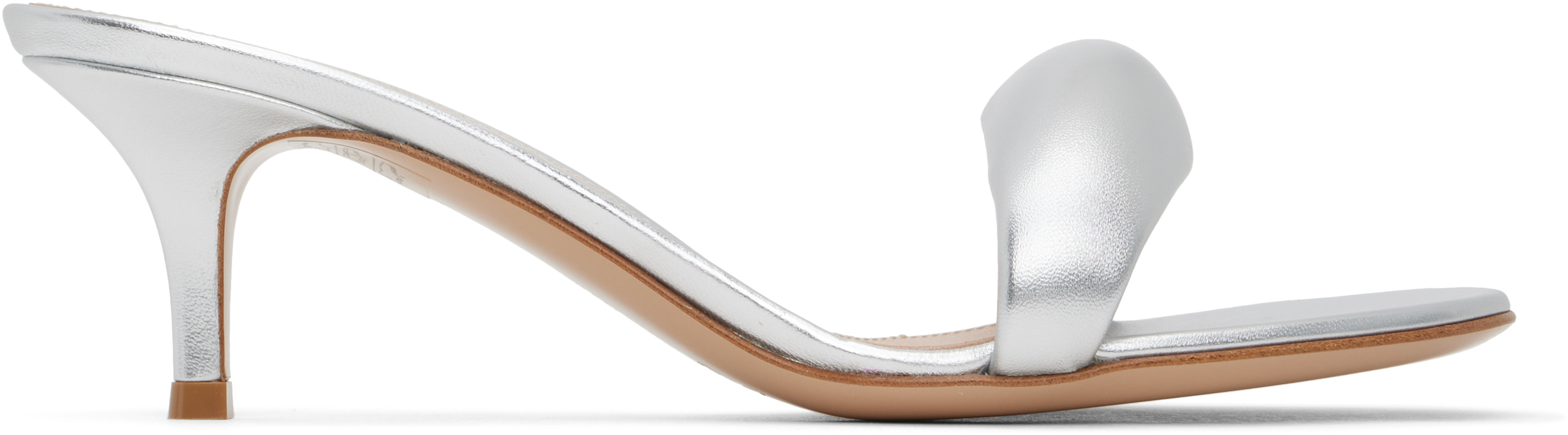 【関税込み】Gianvito Rossi シルバー Bijoux 55 ミュール Gianvito Rossiのシルバー Bijoux 55 ミュールがセール中