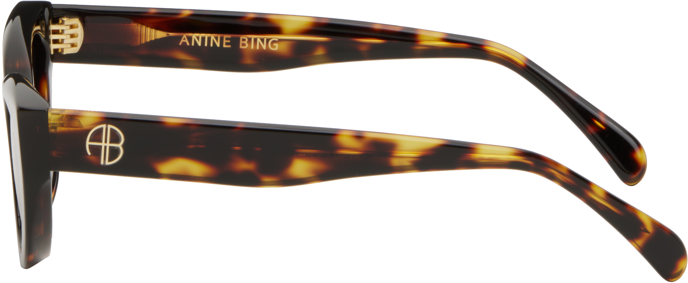 Anine Bing Brown Canned Sunglasses In Multi
