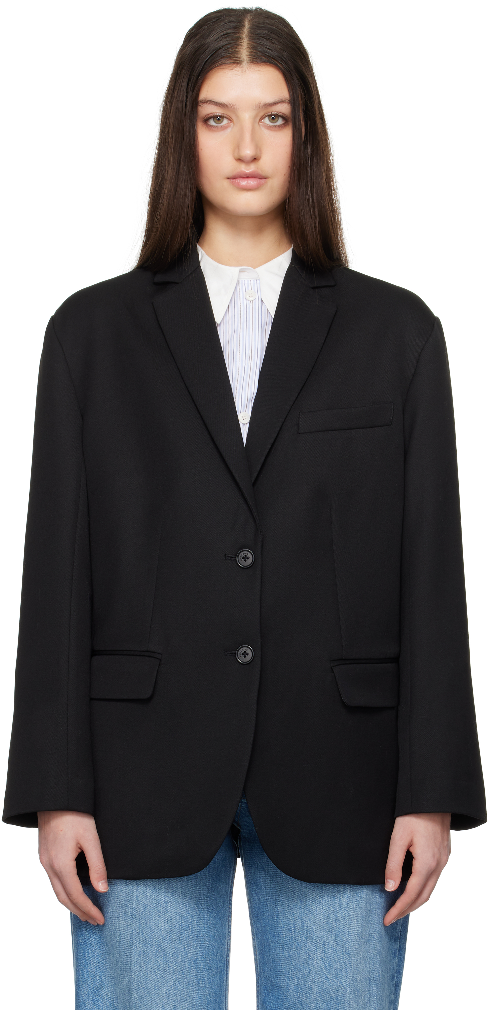 【るんるん】ALEXANDER WANG ブラック テーラードジャケット ANINE BINGのブラック Quinn テーラードジャケットがセール中