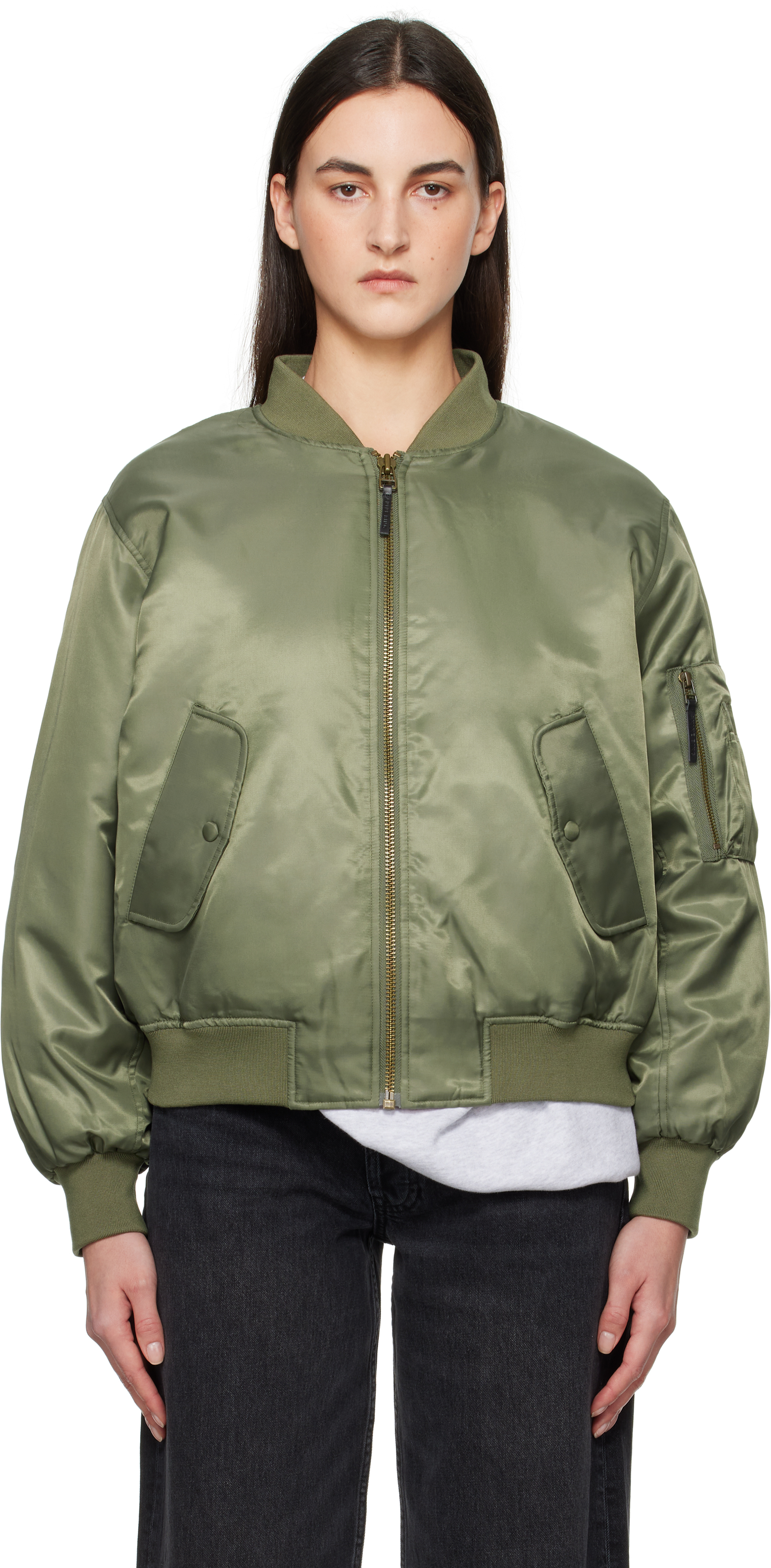 anine-bing-green-leon-bomber-