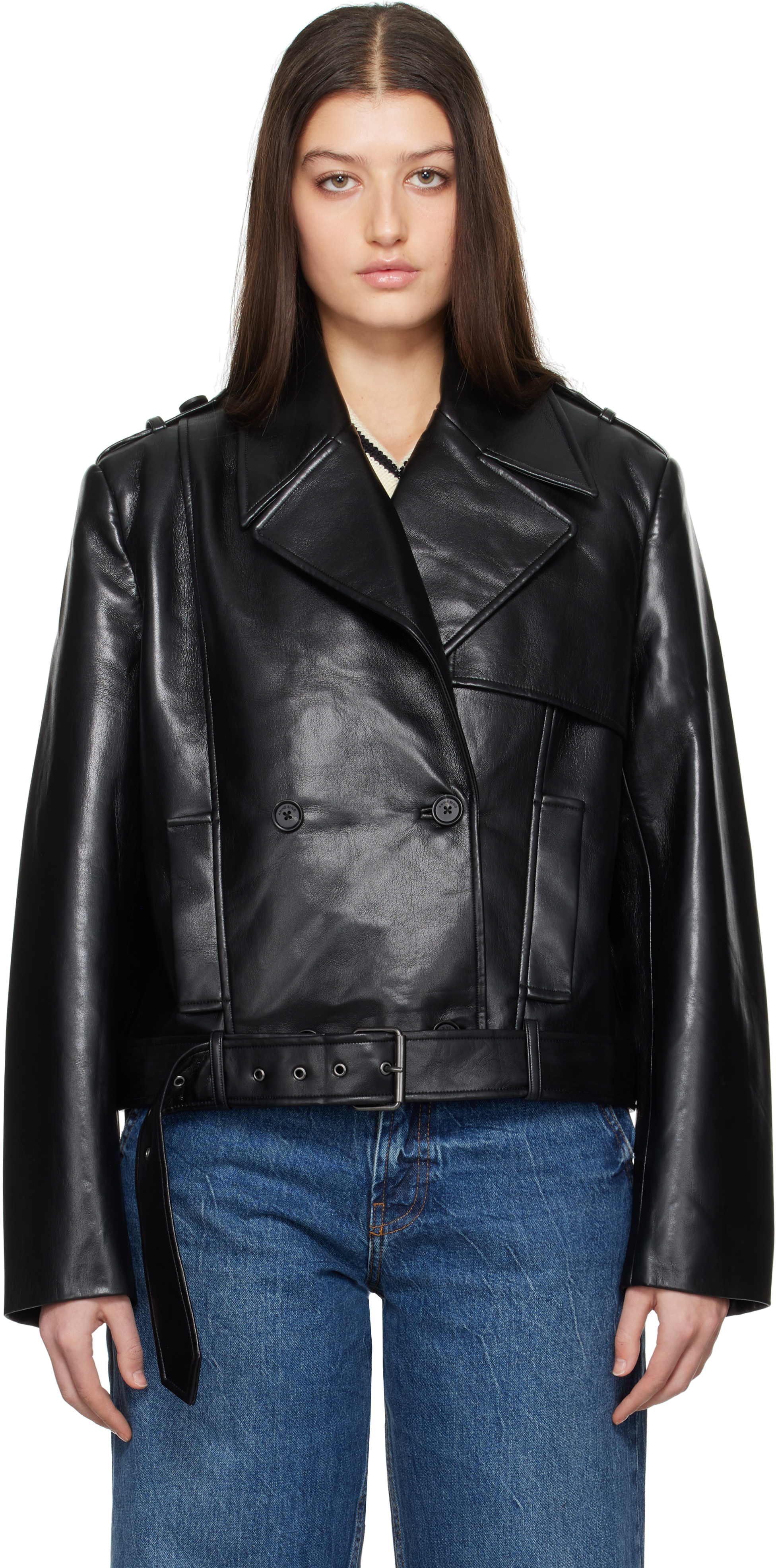 Black Simone Leather Jacket