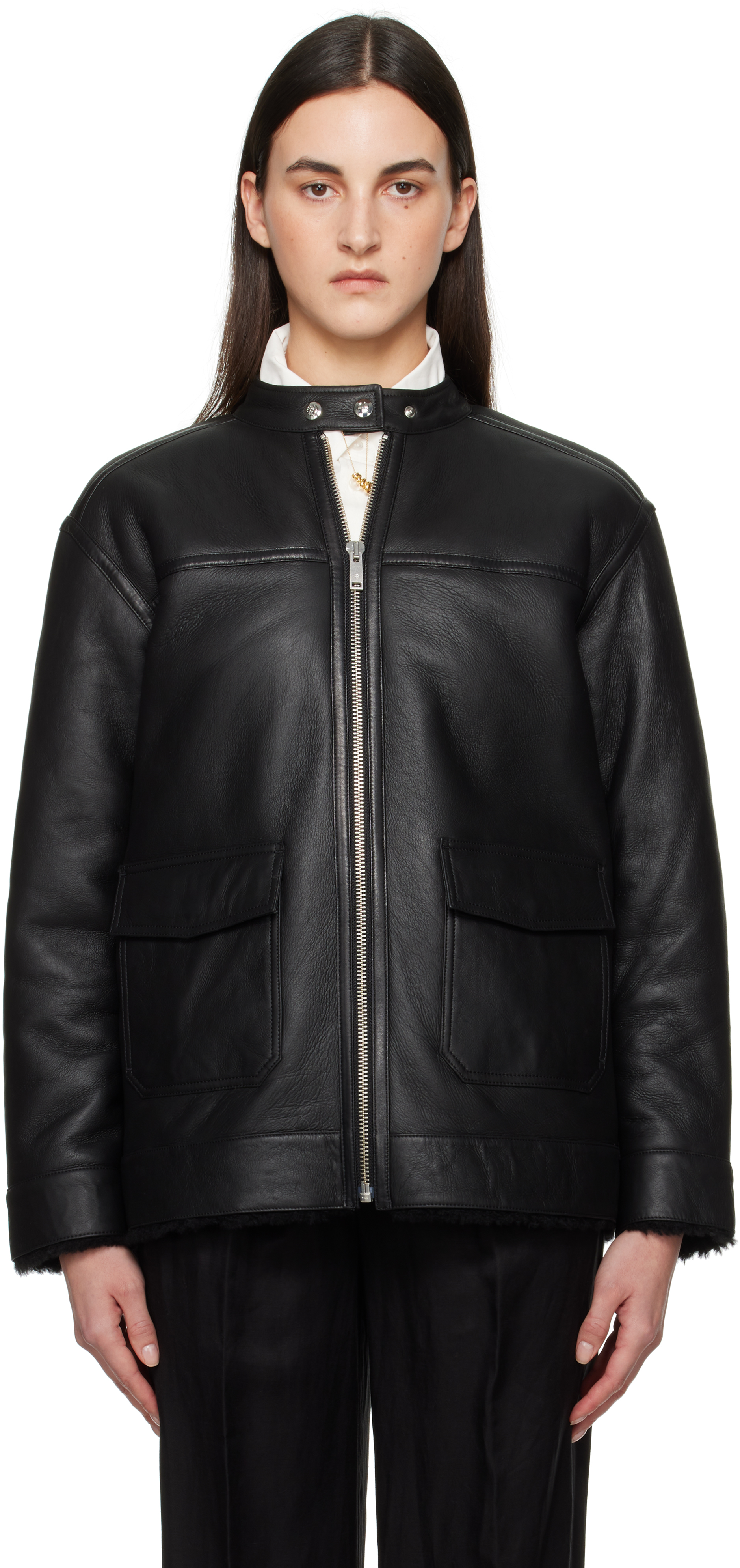 Black Henry Shearling Jacket