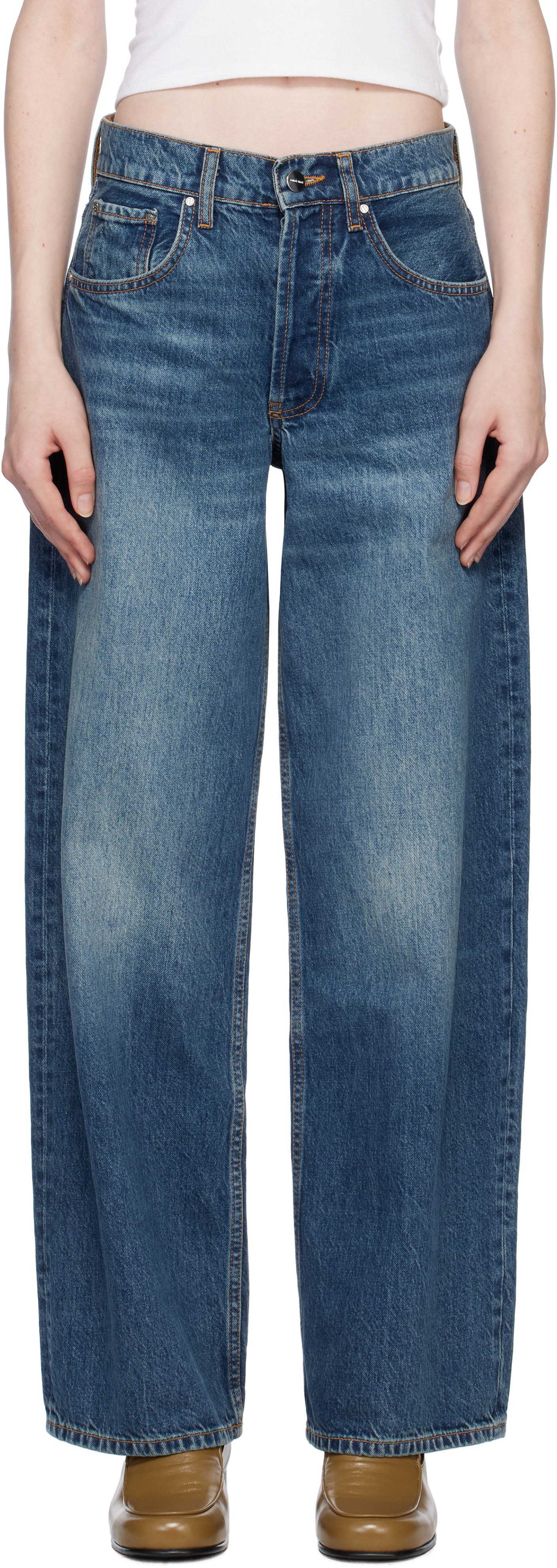 【関税込み】ANINE BING ブルー Manon ジーンズ ANINE BING Women's Manon Jeans, Washed Blue, 25 at Amazon
