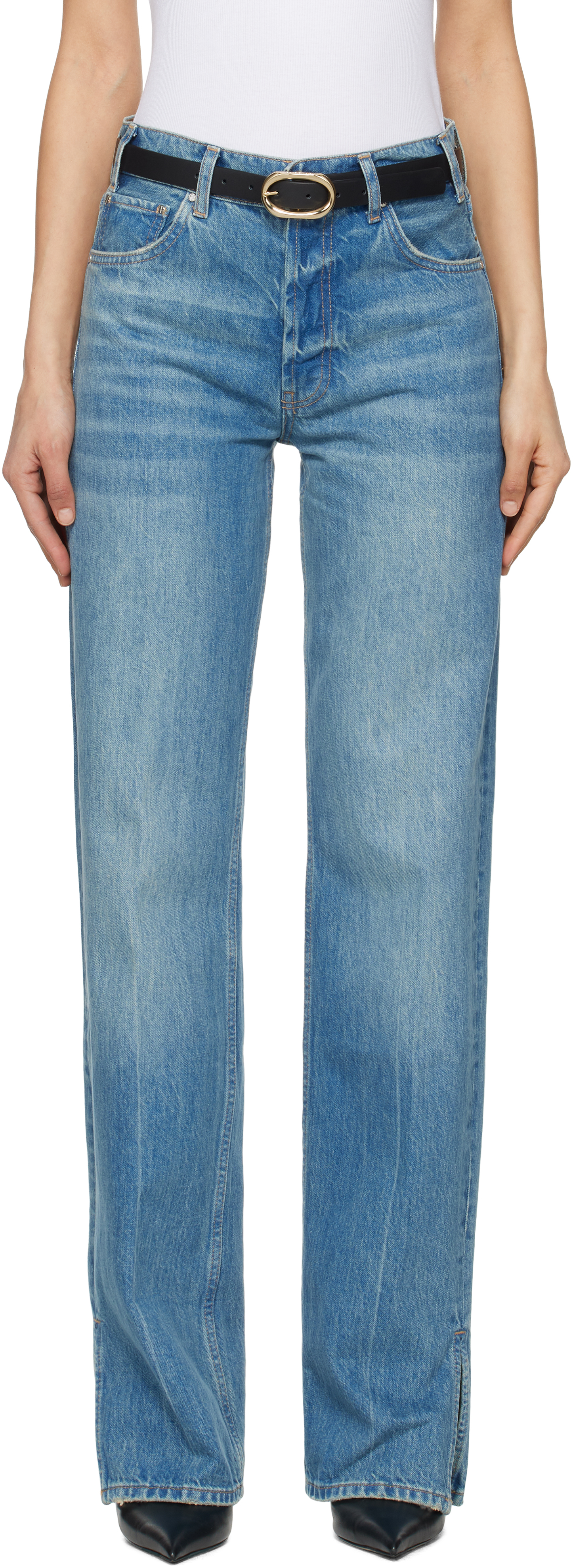 ANINE BING: Blue Roy Jeans | SSENSE