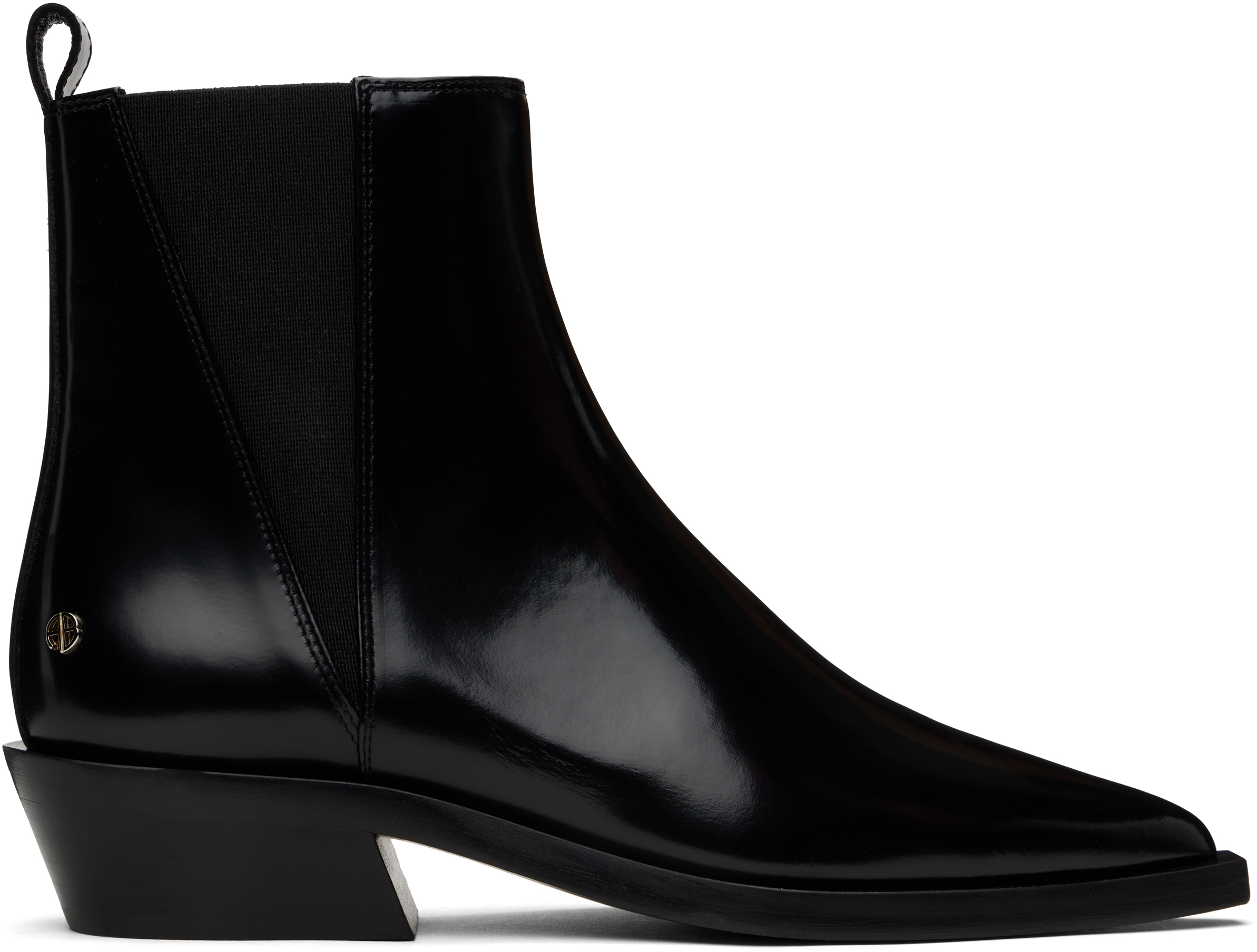 Black Bekah Flat Boots by ANINE BING on Sale