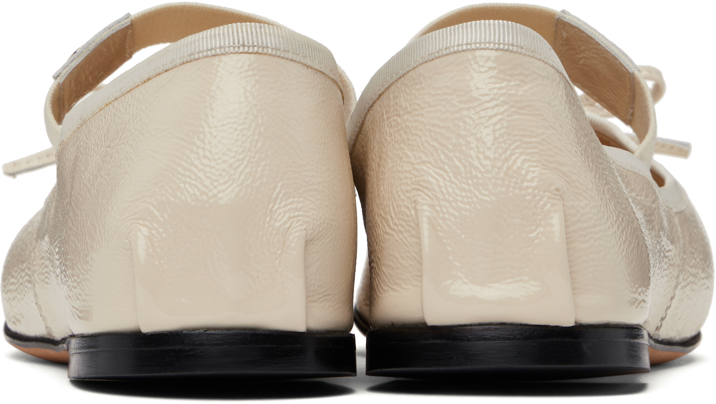 Shop Anine Bing Off-white Jolie Ballerina Flats In Ivory