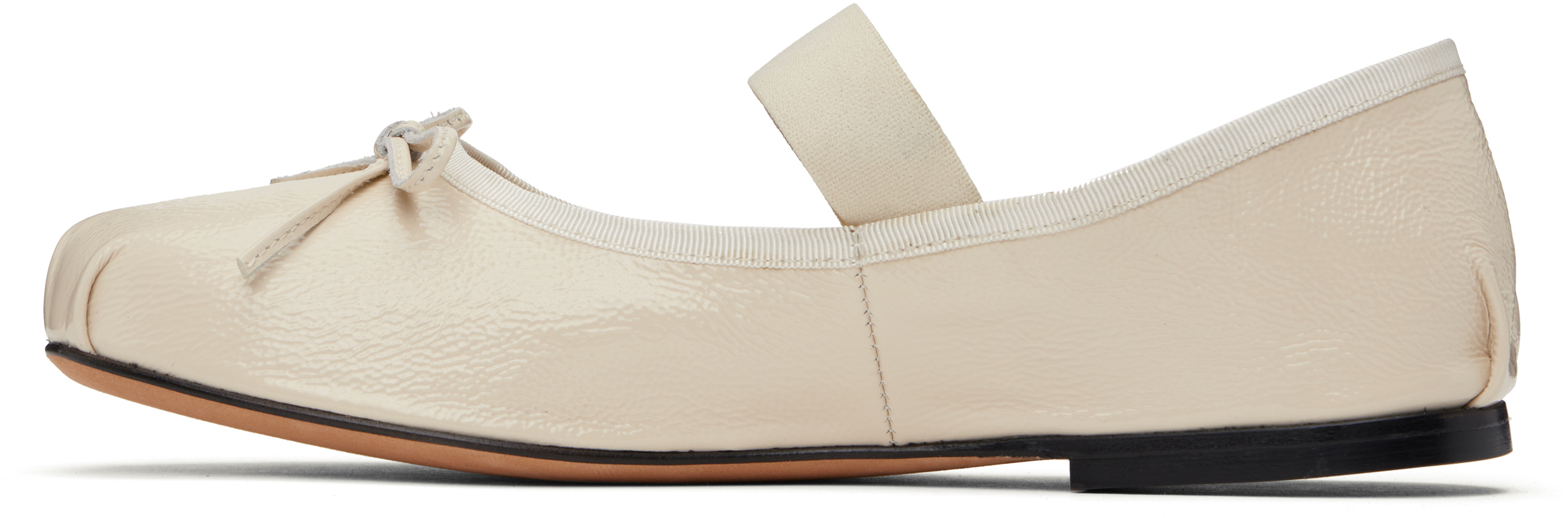 Shop Anine Bing Off-white Jolie Ballerina Flats In Ivory