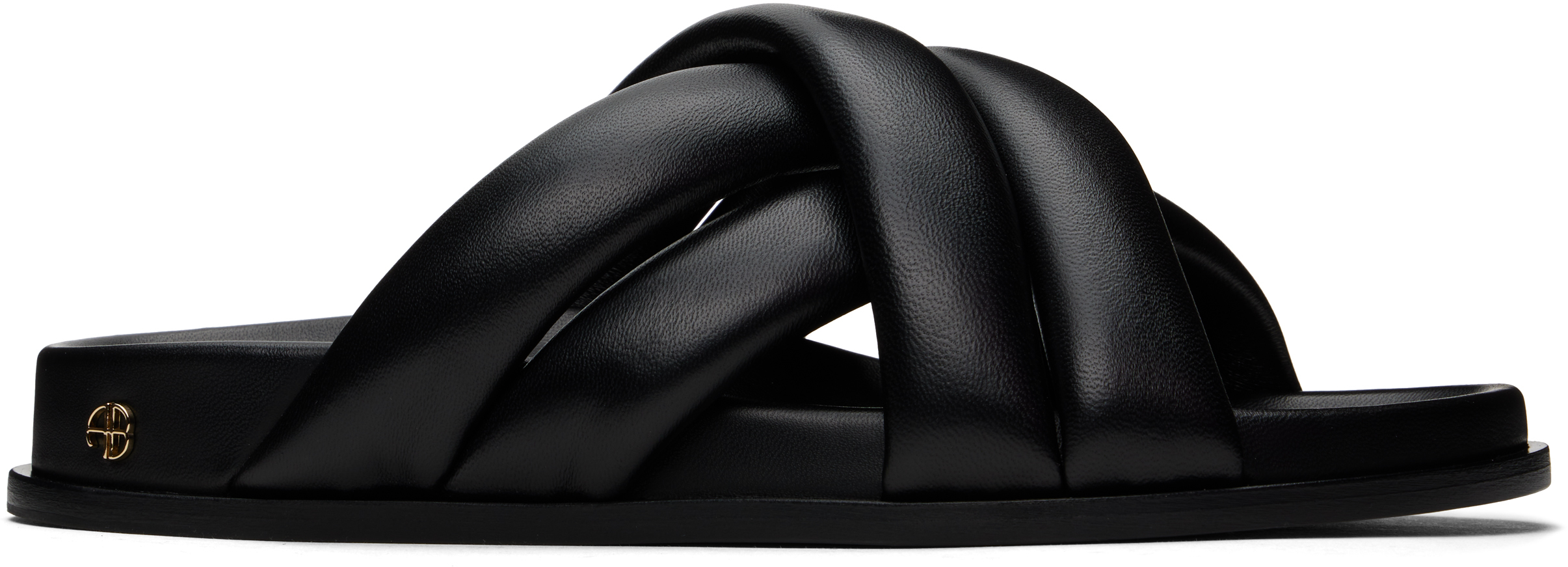 Black Lizzie Sandals by ANINE BING on Sale