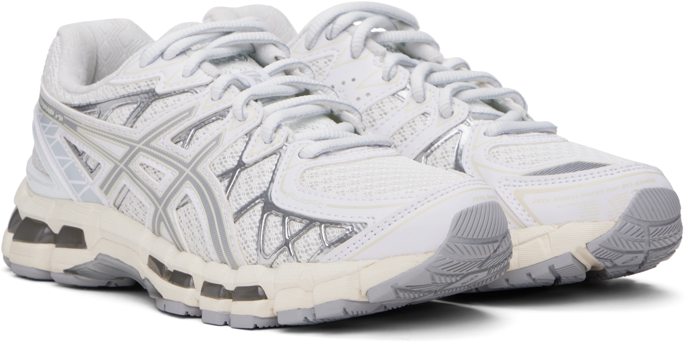 Asics White And Silver Sneakers In White/pure Silver