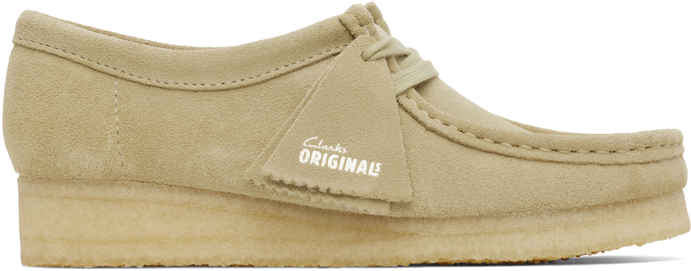 Clarks Originals: Beige Wallabee Derbys | SSENSE