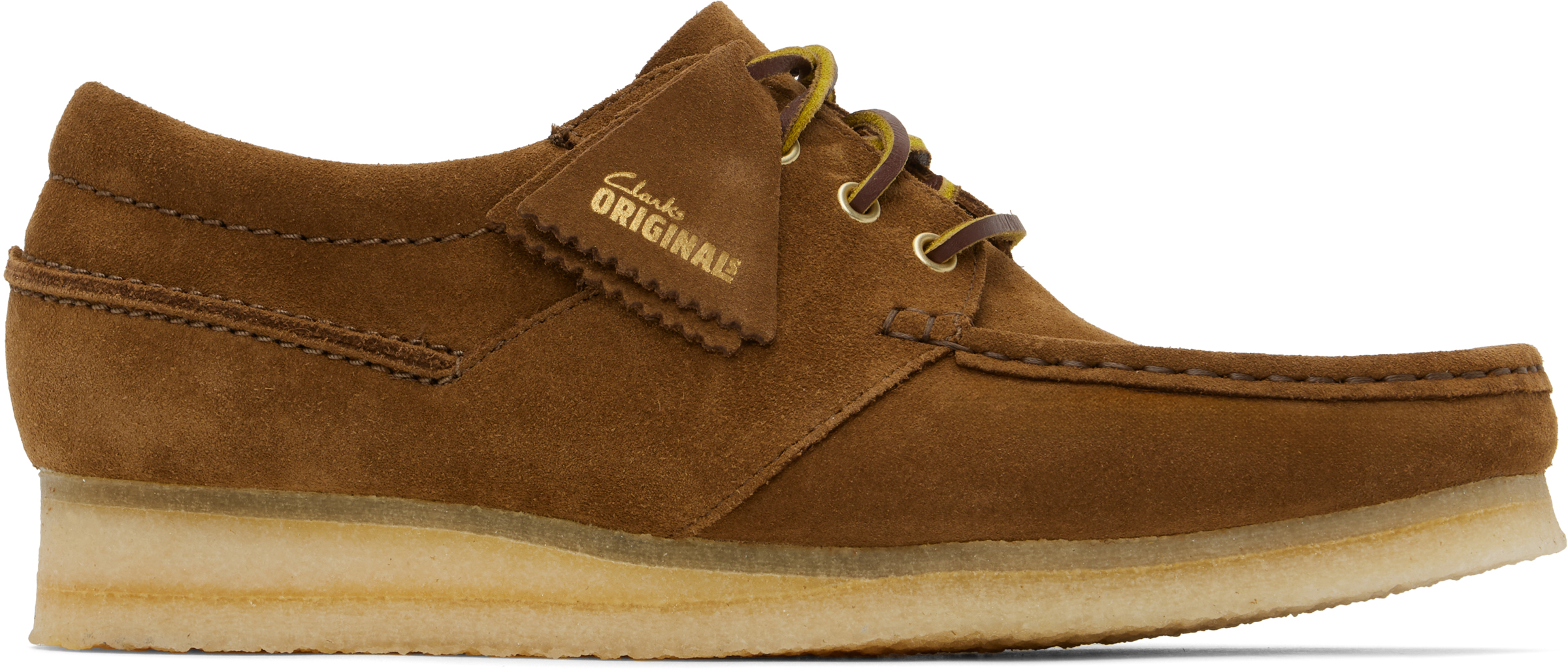 Tan Wallabee Boat Shoes