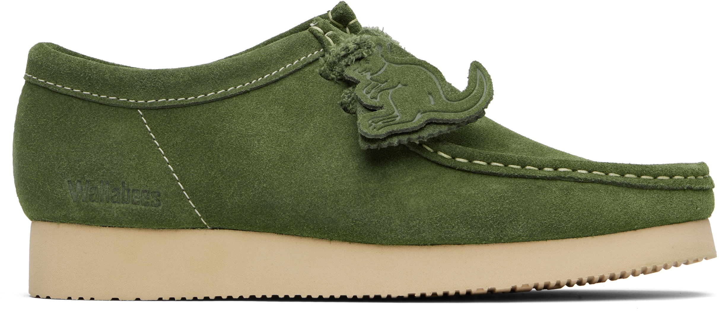 Green Wallabee 2604 Derbys by Clarks Originals on Sale