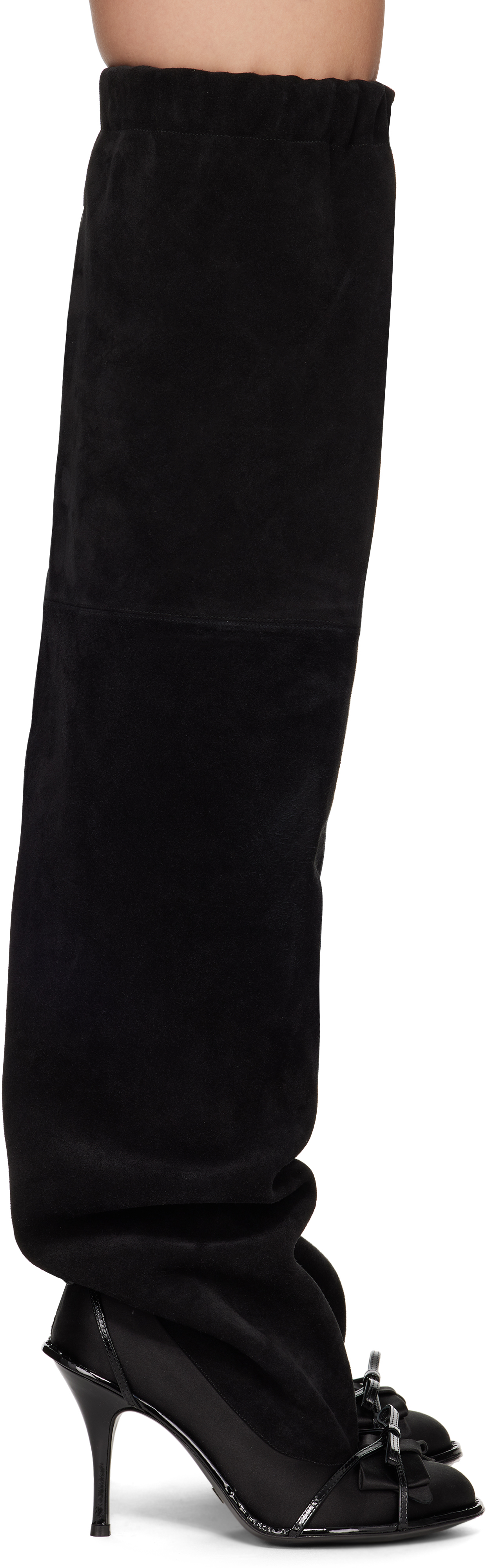 Black Double Thigh High Tall Boots