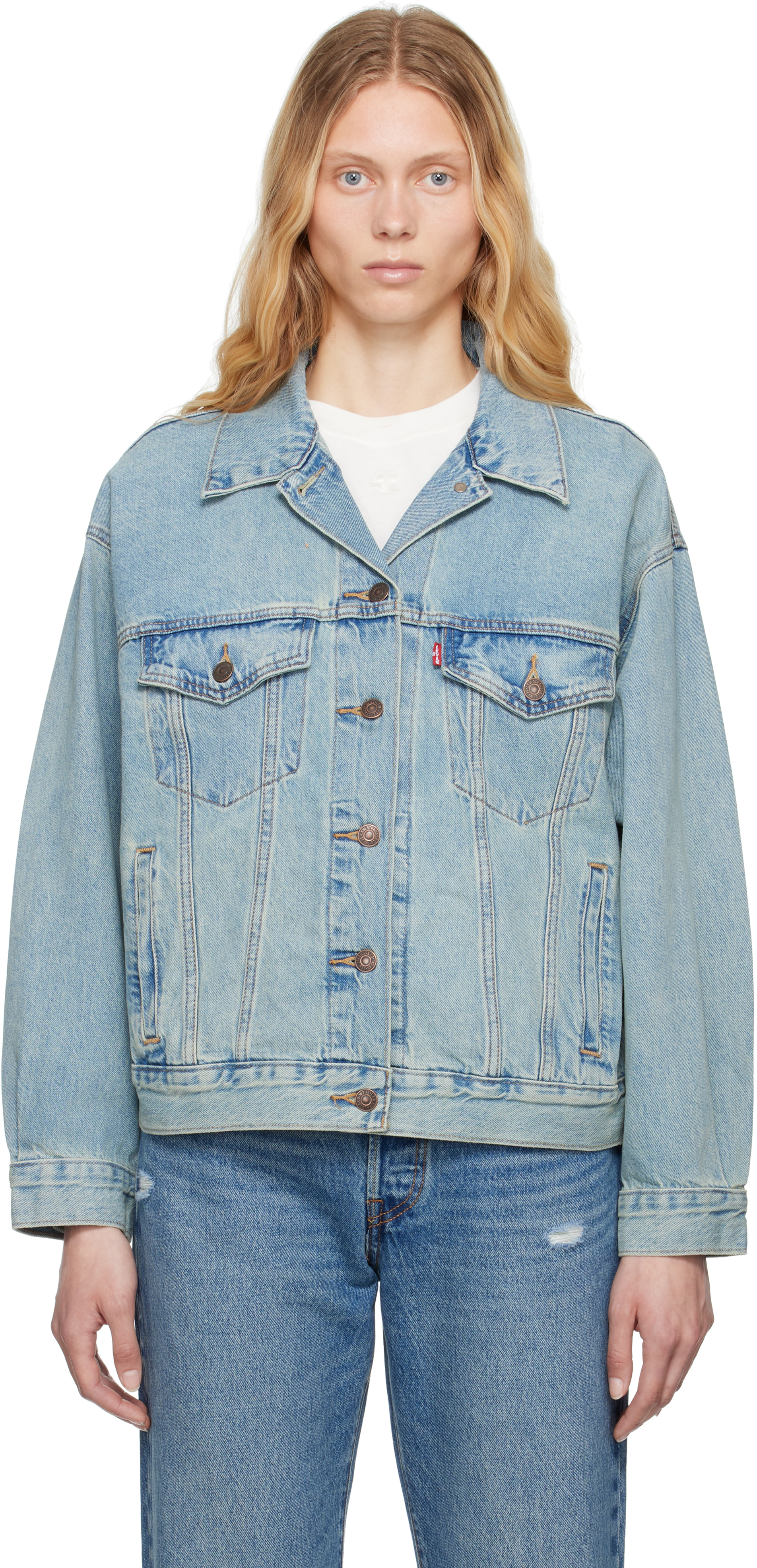 Blue 
90s Trucker Jacket