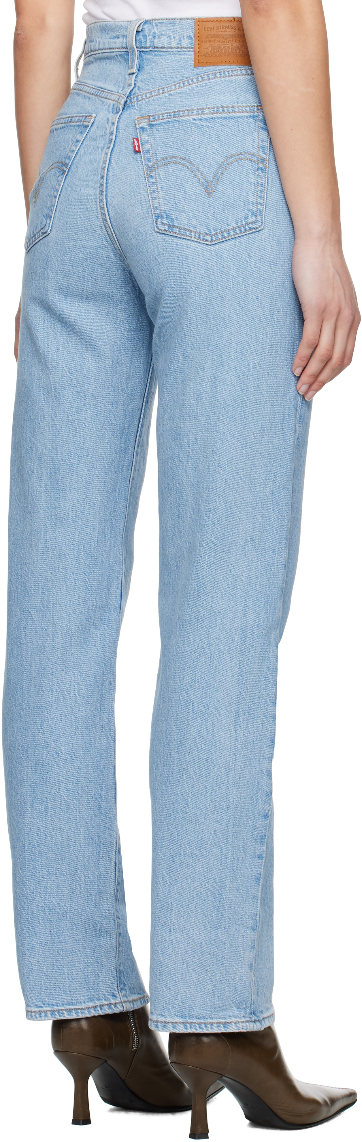 Levi's Blue Ribcage Full Length Jeans In Samba Tango Light