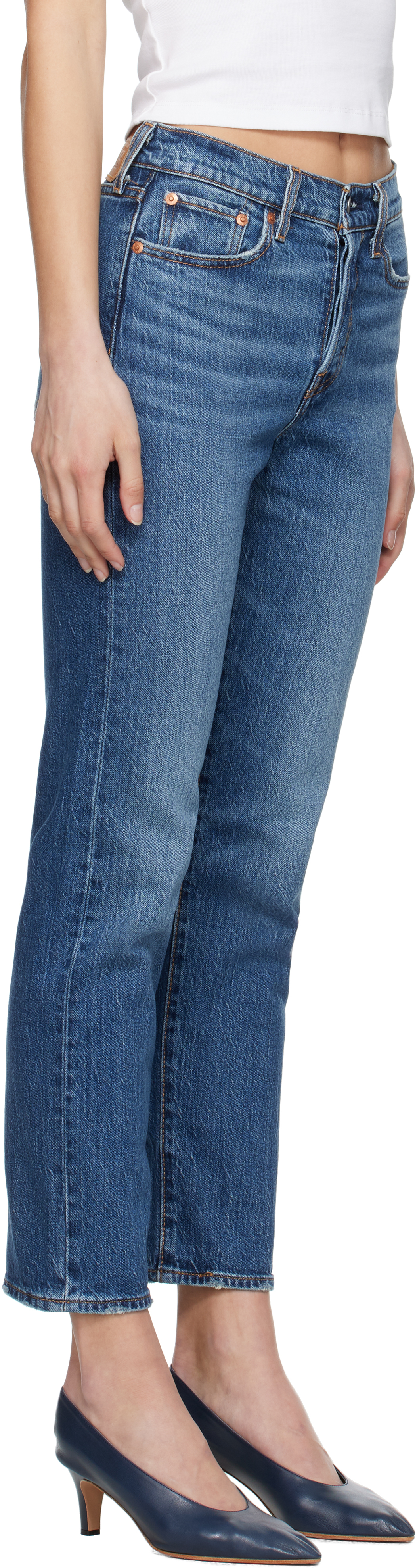 Levi's Blue Wedgie Straight Fit Jeans In Unstoppable Wear