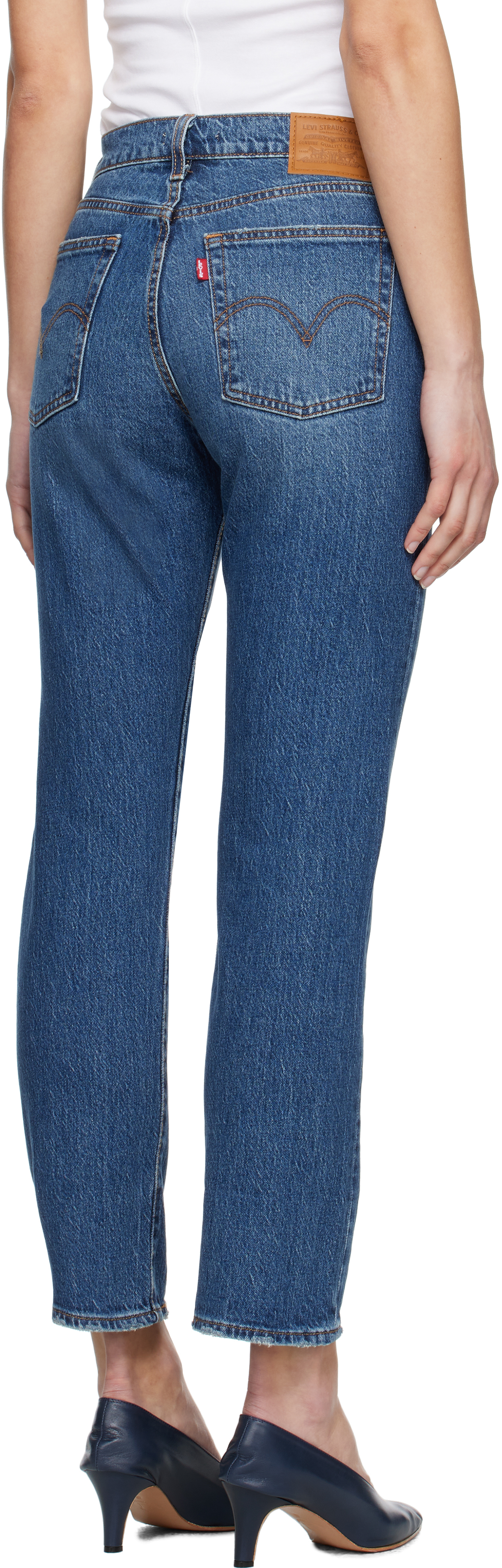Levi's Blue Wedgie Straight Fit Jeans In Unstoppable Wear