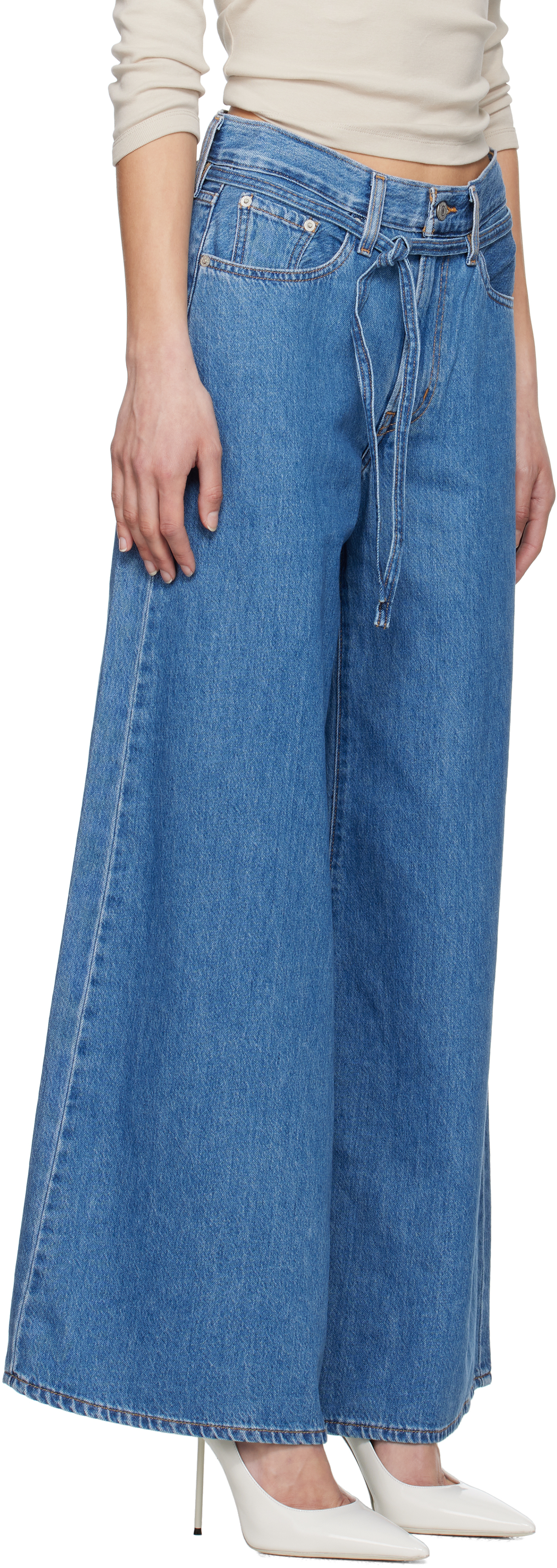 Levi's Blue Xl Superwide Jeans In Cause And Effect