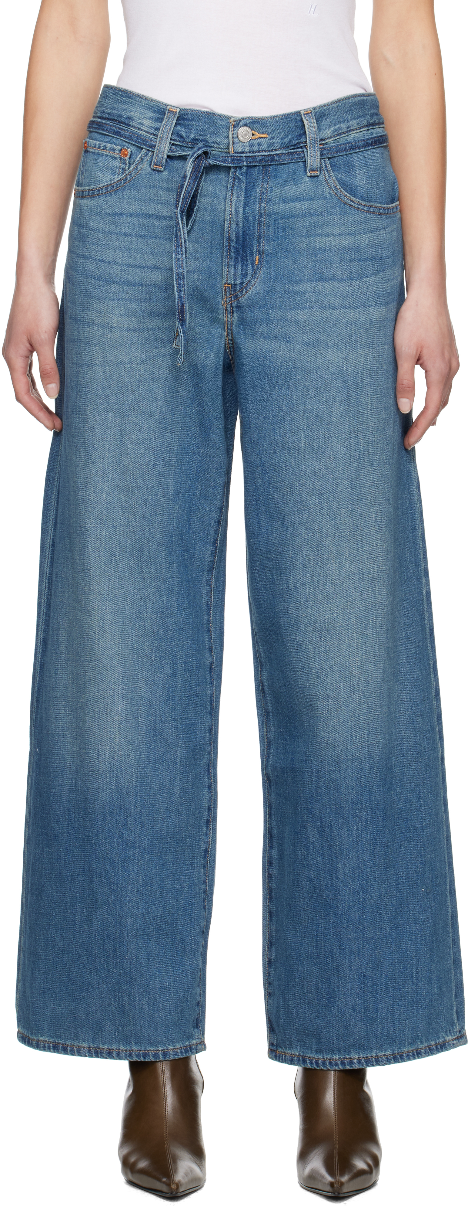 Blue XL Baggy Straight Linen+ Jeans by Levi's on Sale
