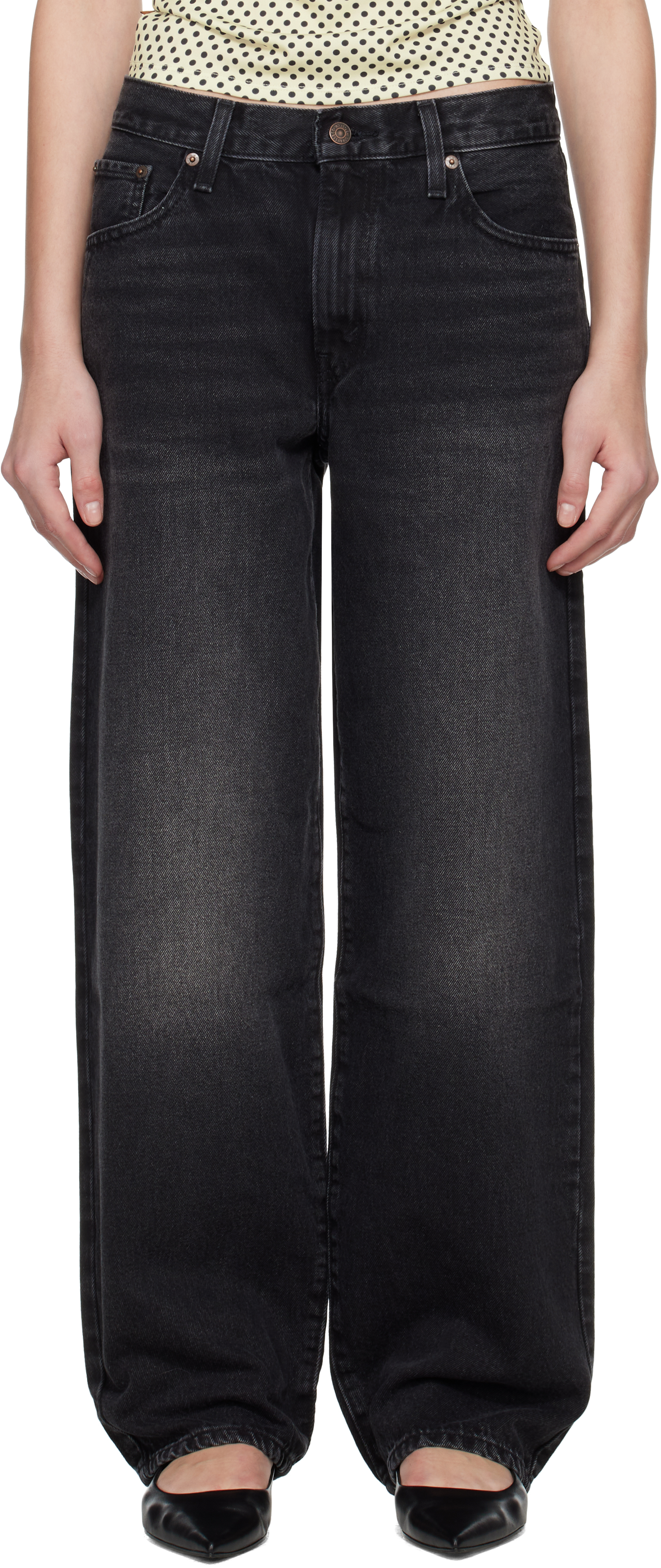 Black Baggy Dad Jeans