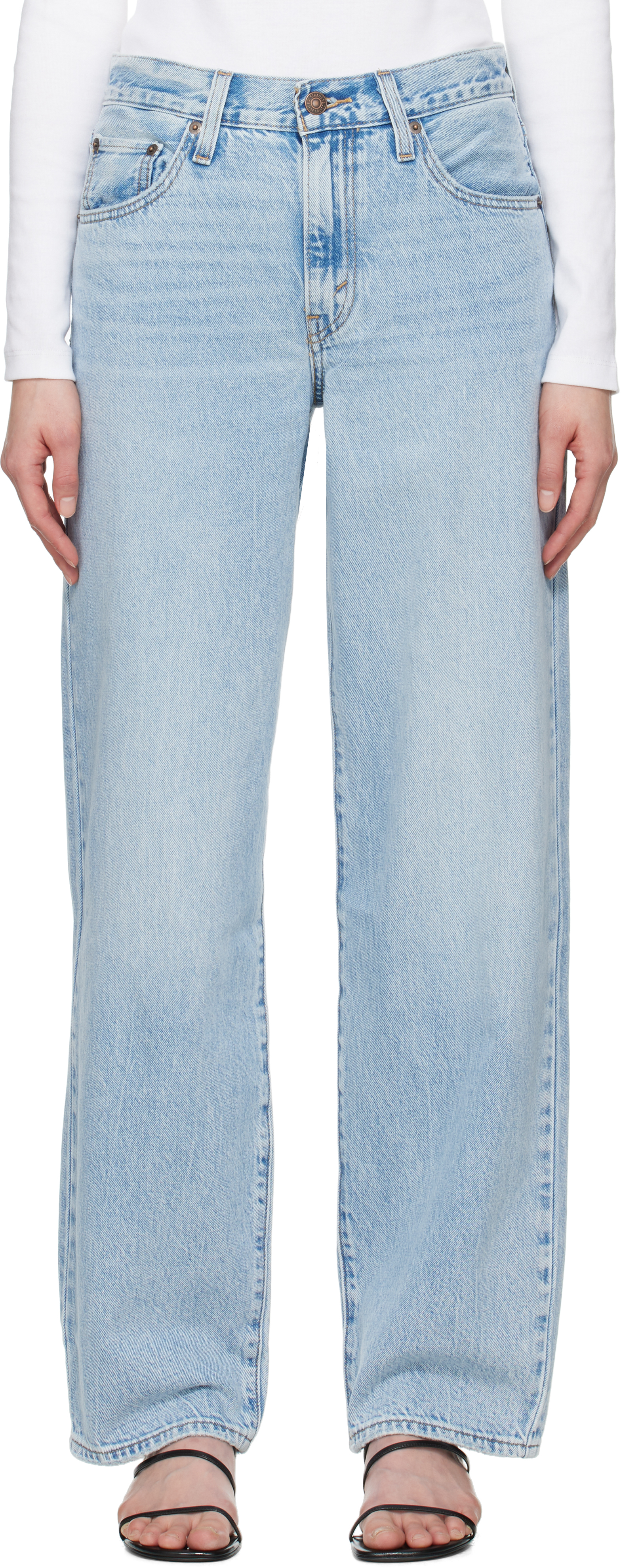 Blue Baggy Dad Jeans