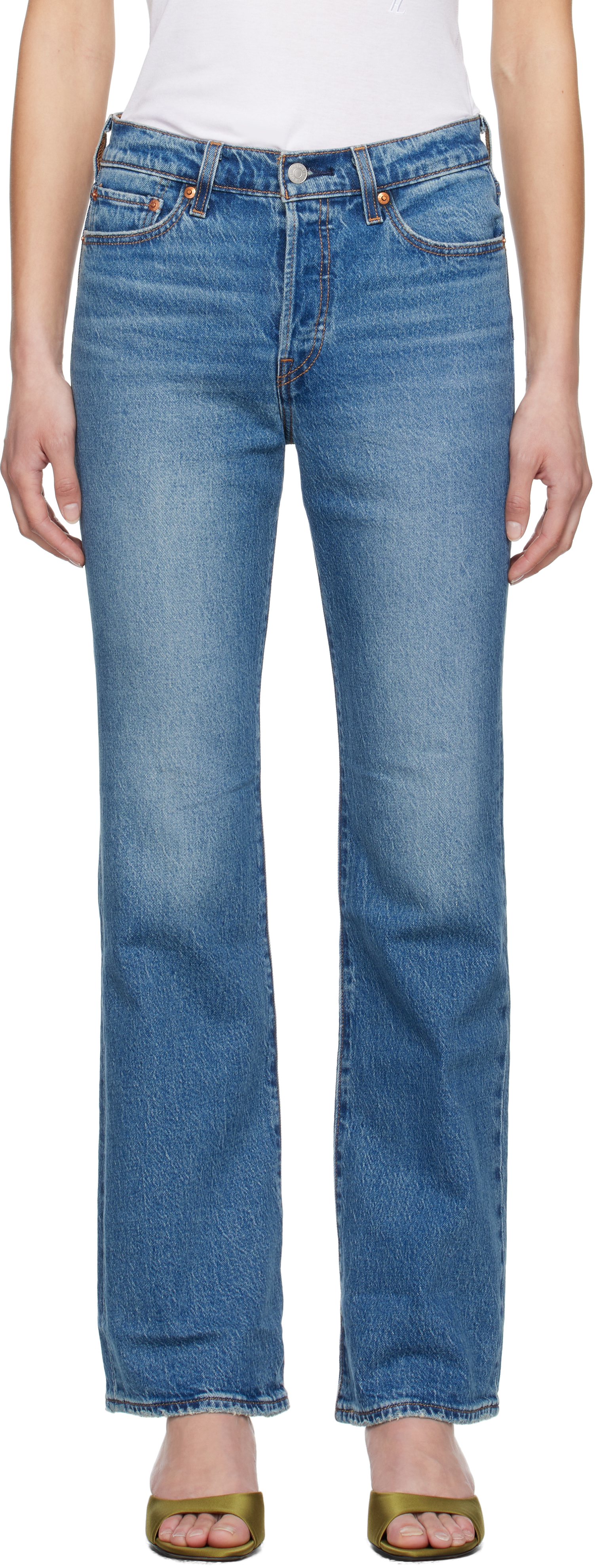 美脚シルエット♪【Levi's】ブルー Wedgie ブーツカットジーンズ Levi's Premium （リーバイスプレミアム） WEDGIE Bootcut Boots