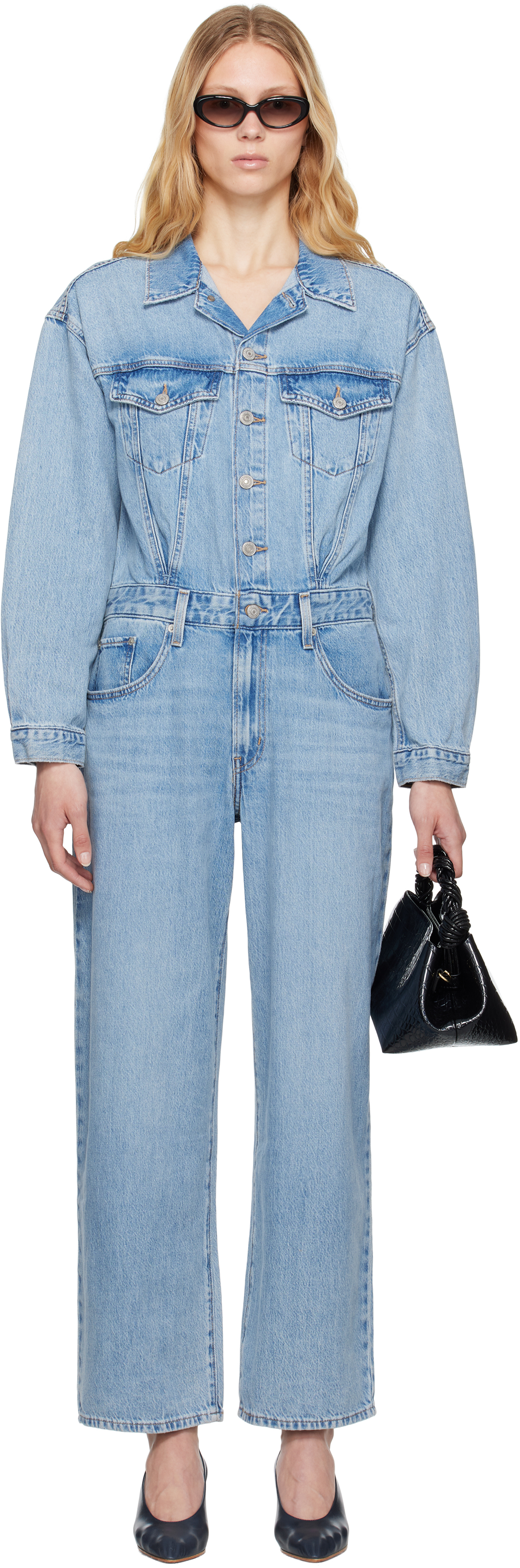 Blue Baggy Denim Jumpsuit