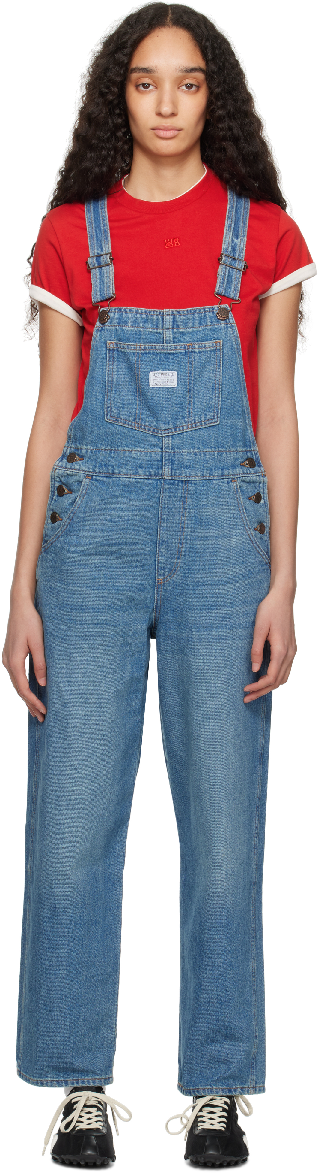 【Levi's】ブルー ヴィンテージ デニムオーバーオール Levi's｜ヴィンテージ オーバーオール ミディアムインディゴ