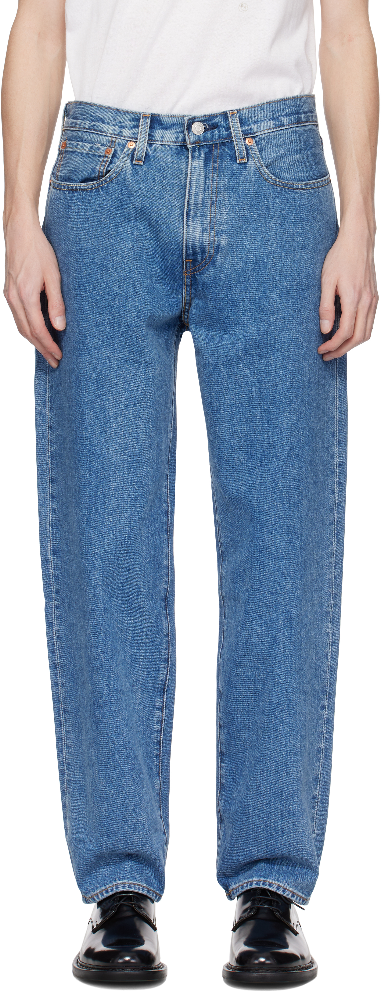 Blue 568 Loose Straight Jeans