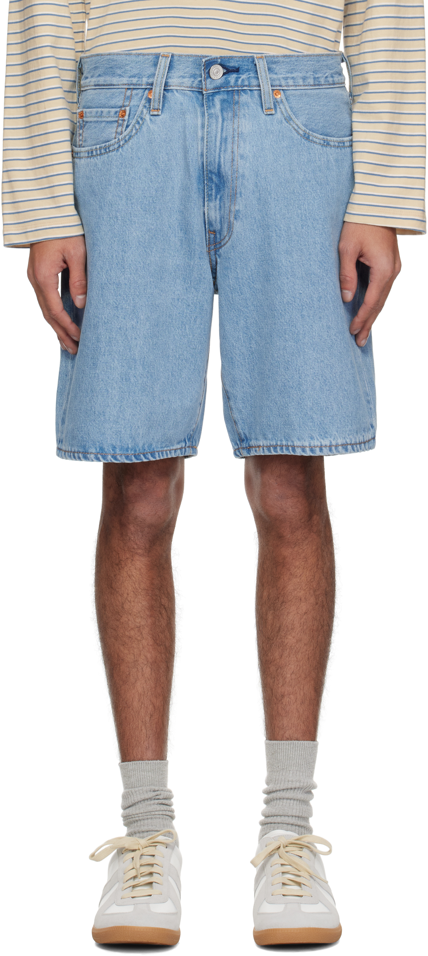 Blue 468 Stay Loose 9 Denim Shorts