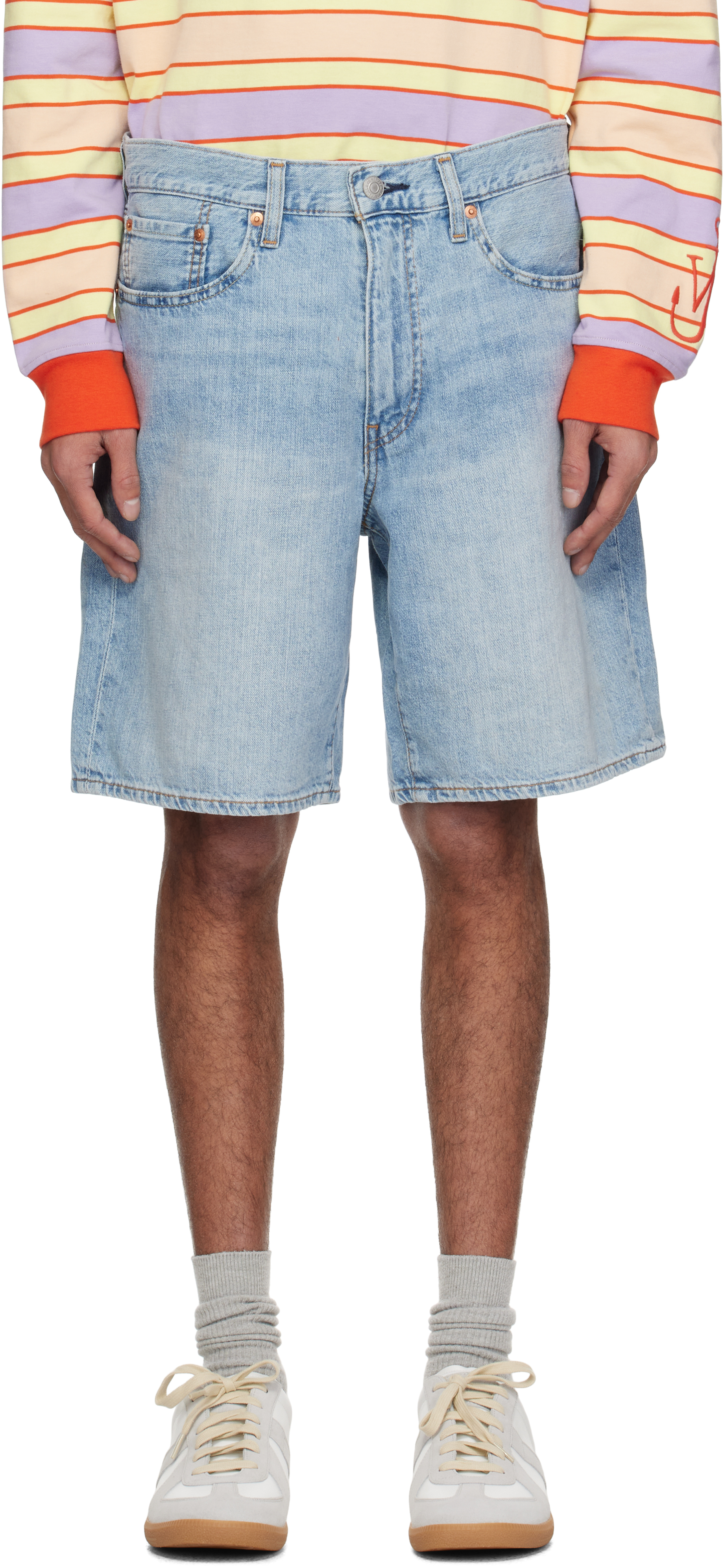 Blue 468 Loose Denim Shorts