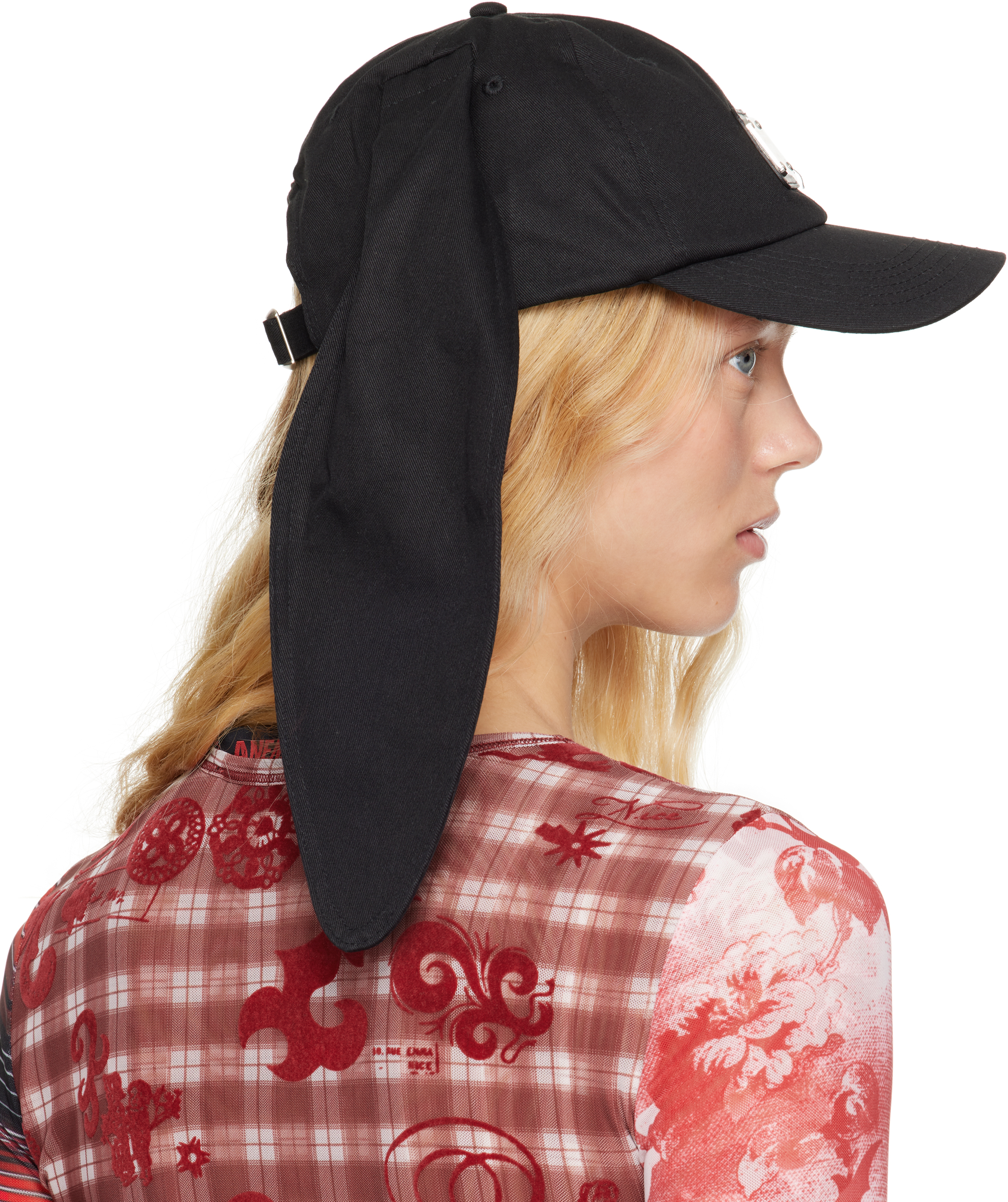 Charles Jeffrey Loverboy Black Rabbit Ears Cap In Black